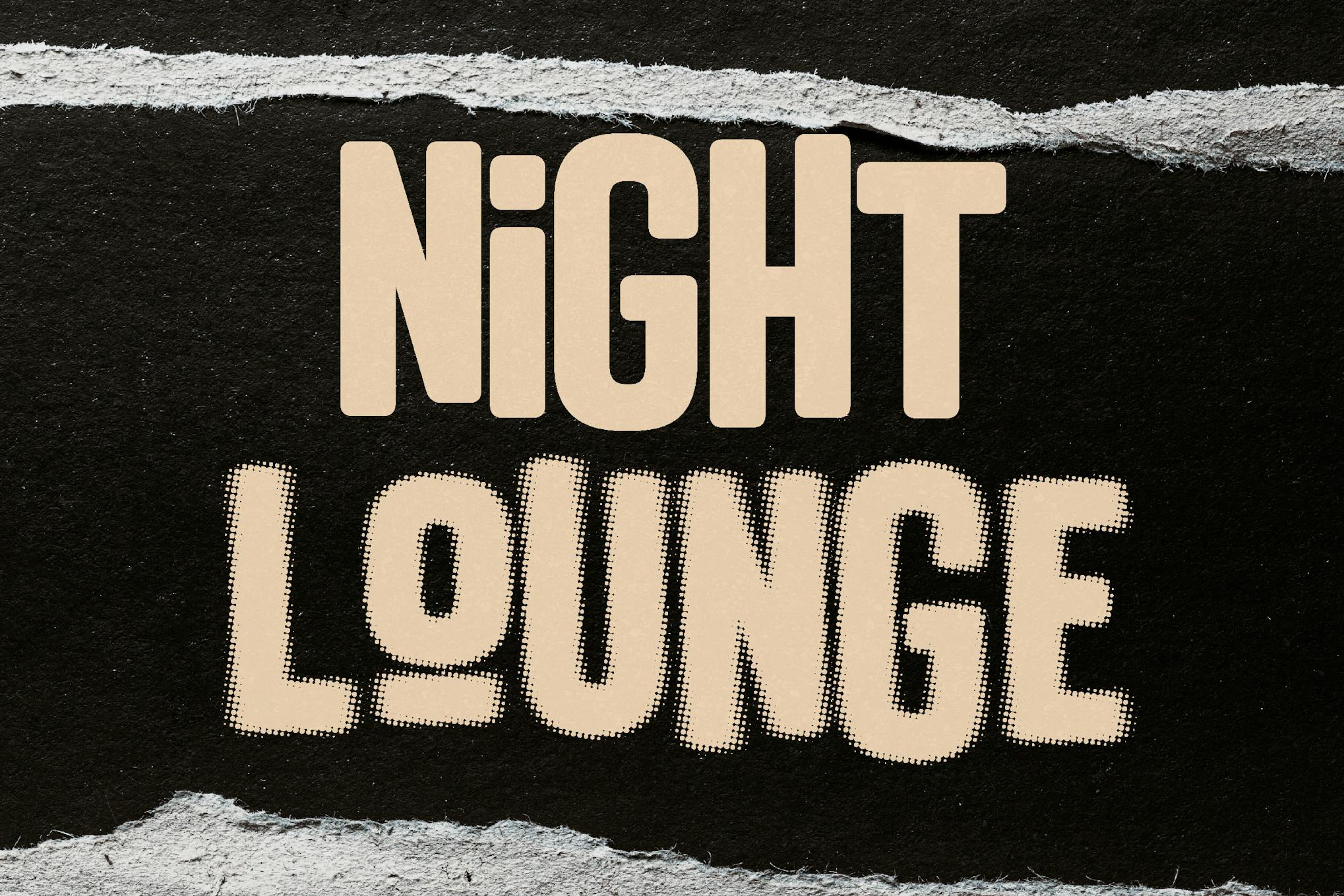 Imagen de portada de Night Lounge - Tall Sans Typeface (fuente)
