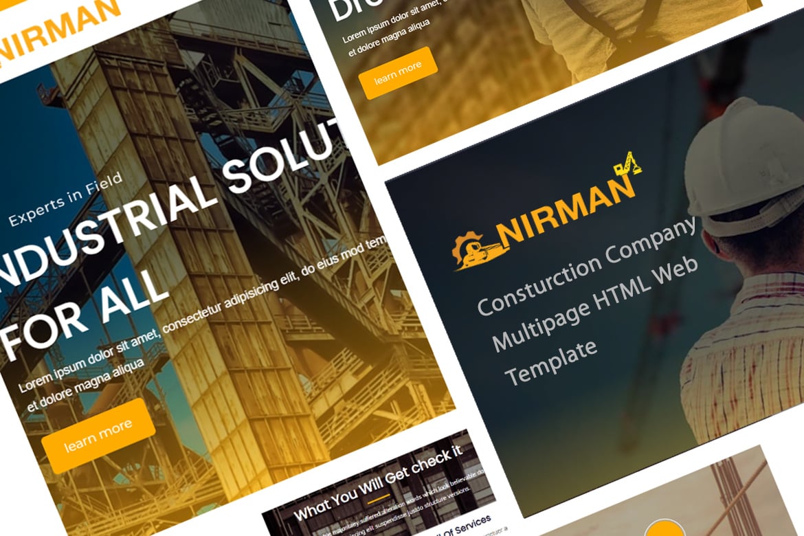 Imagen de portada de Nirman - Construction Business HTML Template (plantilla web)