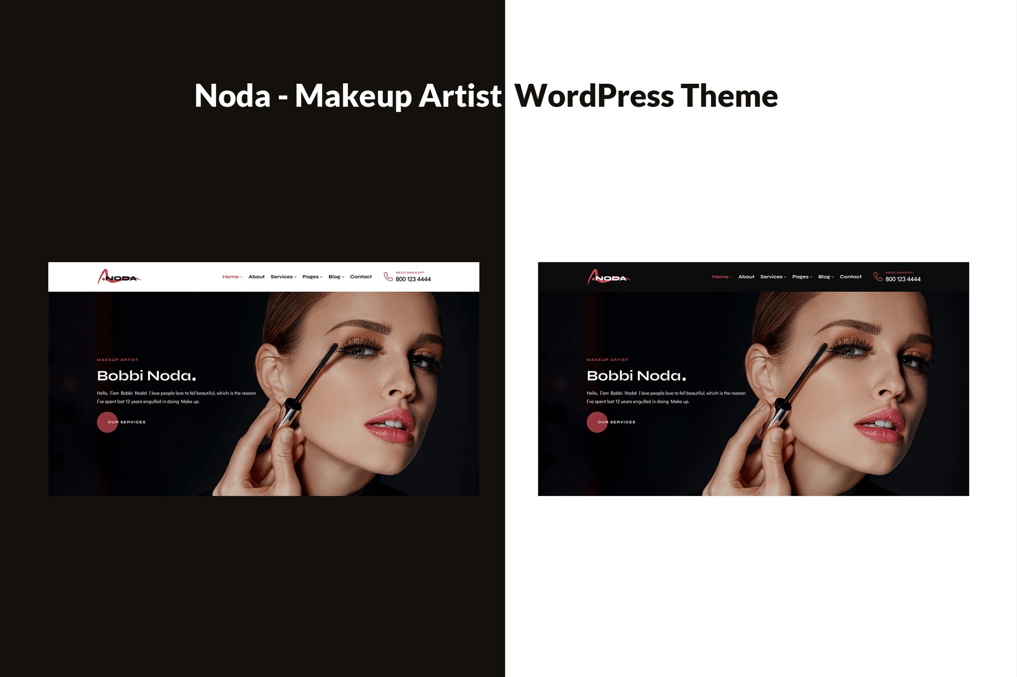 Imagen de portada de Noda - Makeup Artist WordPress Theme (tema)