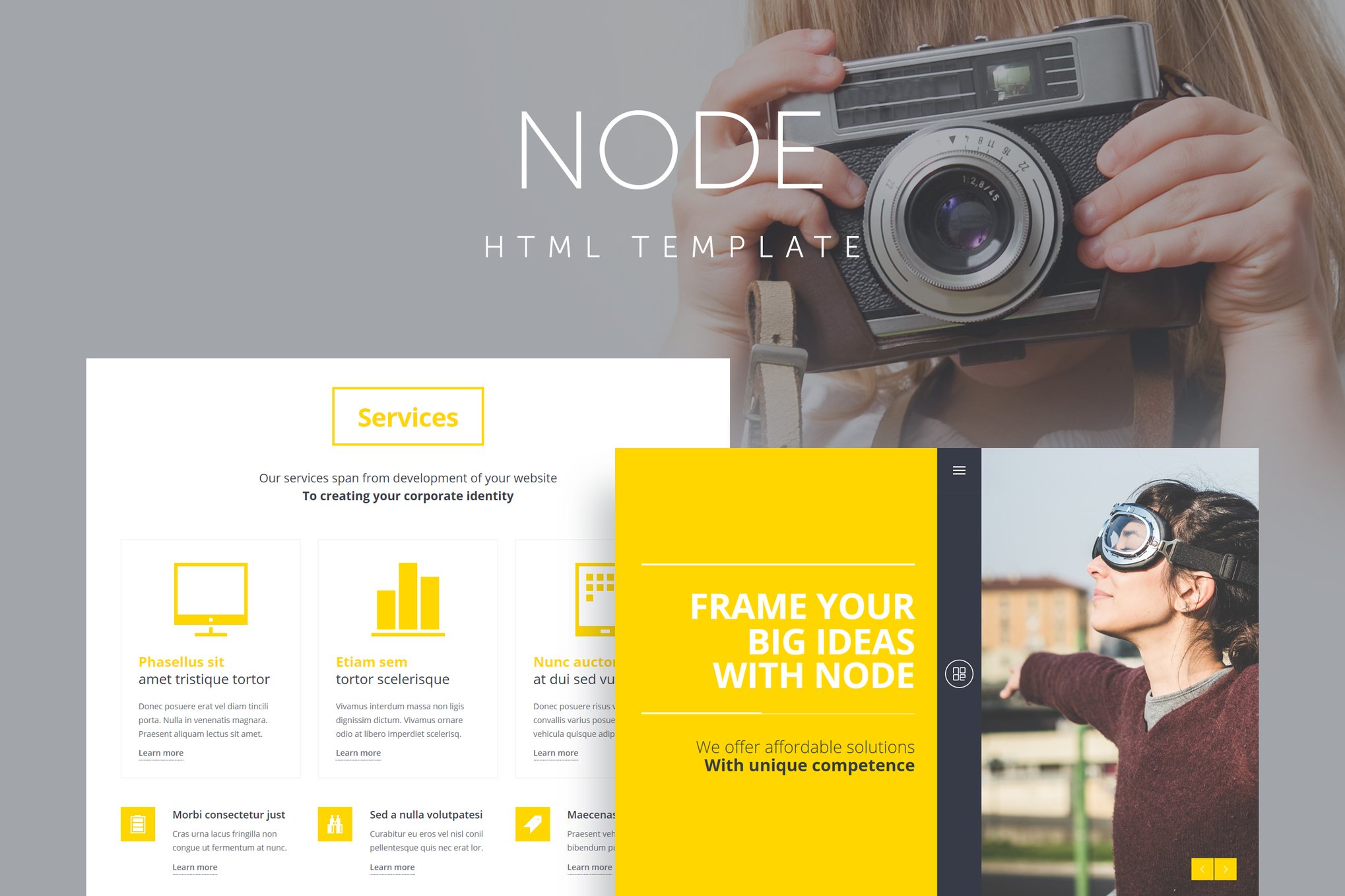 Imagen de portada de Node - Responsive Portfolio Template (plantilla web)