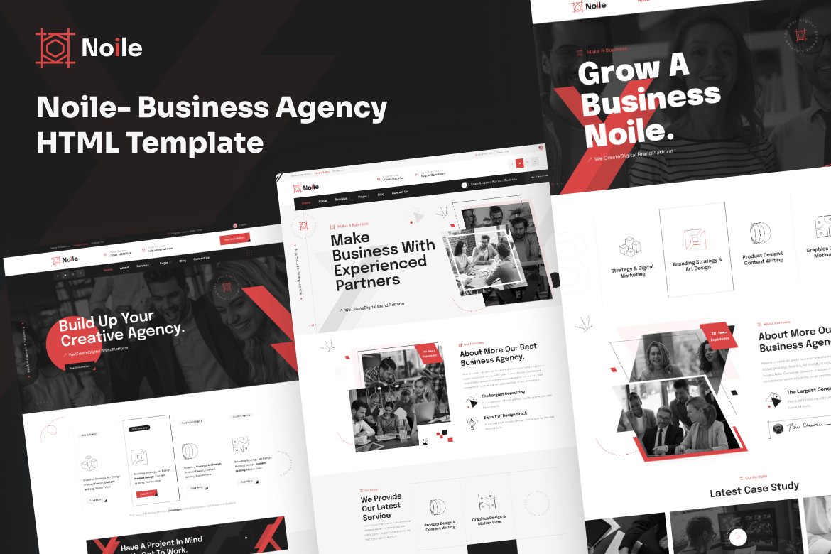 Imagen de portada de Noile - Business Agency HTML Template (plantilla web)