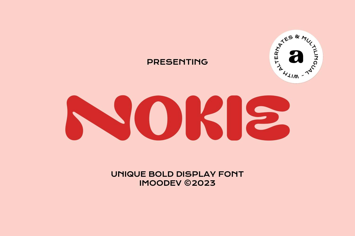Imagen de portada de Nokie - Unique Bold Display Font (fuente)