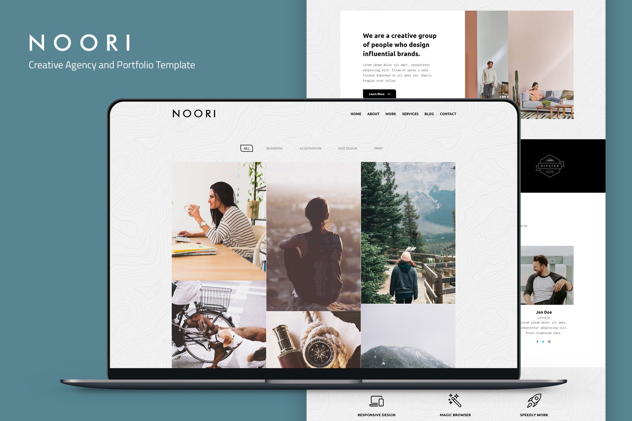 Imagen de portada de Noori — Creative Agency and Portfolio Template (plantilla web)