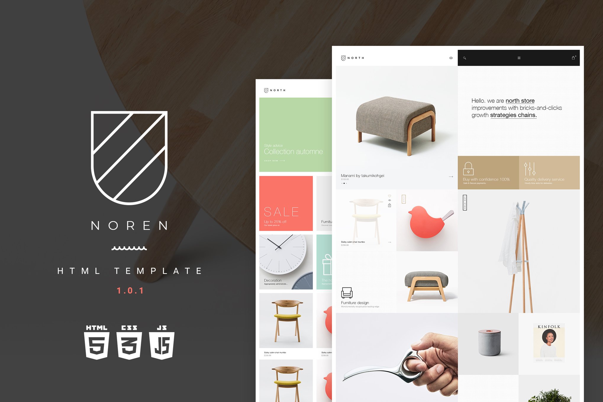 Imagen de portada de Noren | Multi Store Responsive HTML Template (plantilla web)