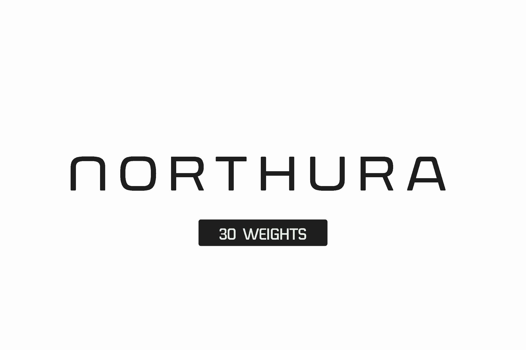 Imagen de portada de Northura - Modern Sans Family (fuente)