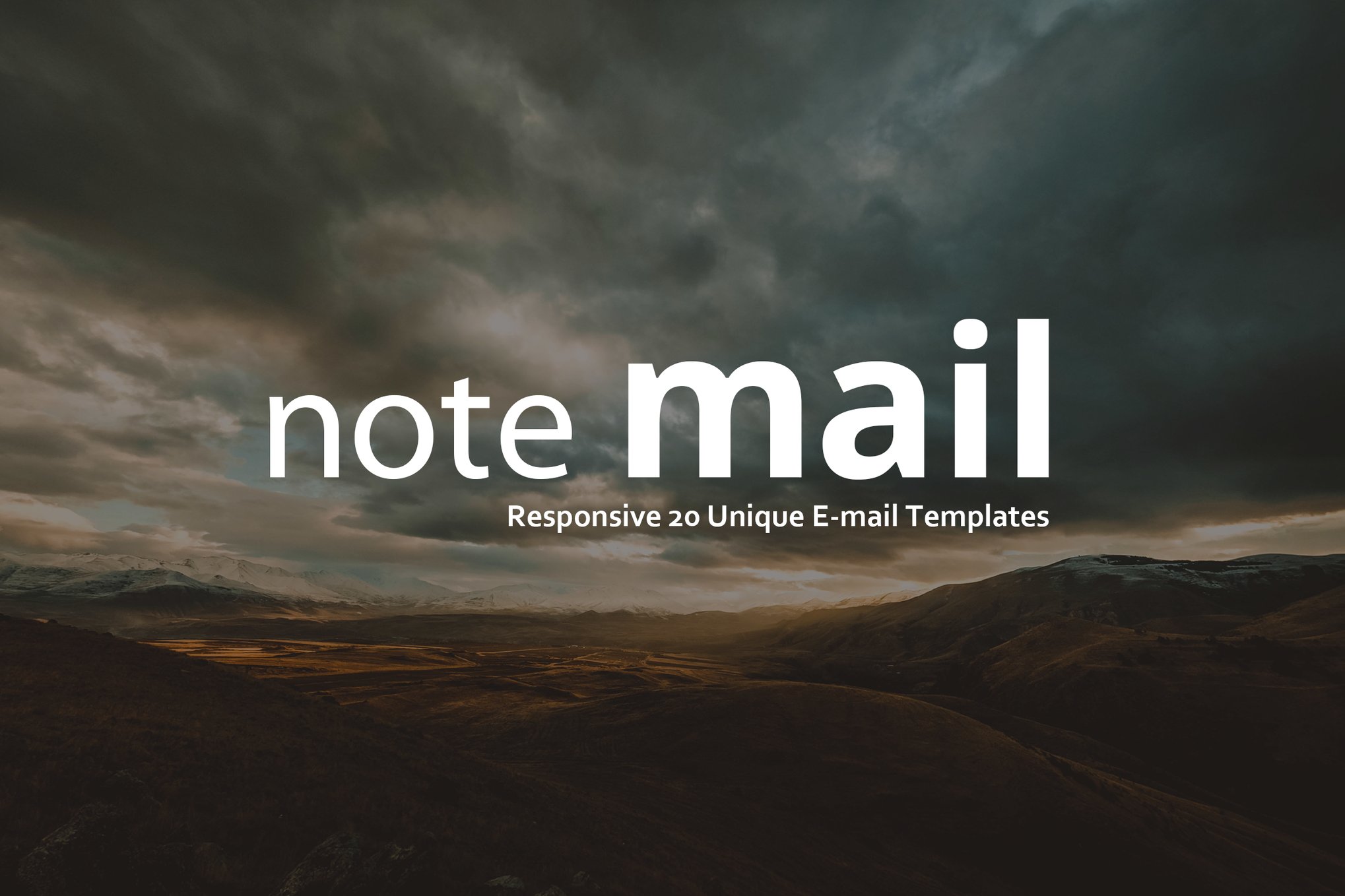 Imagen de portada de Note Mail - 20 Unique Responsive Email set (plantilla web)