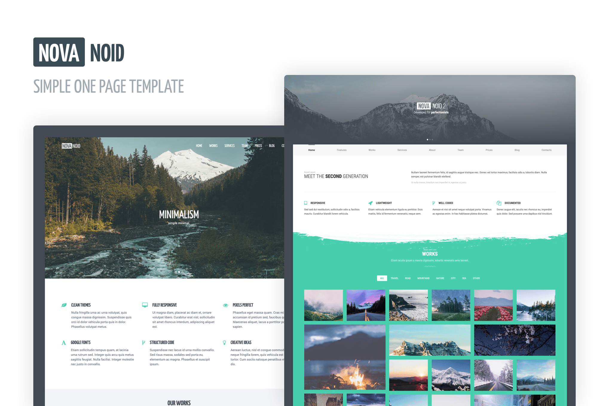 Imagen de portada de Novanoid — Simple Minimal HTML Template (plantilla web)