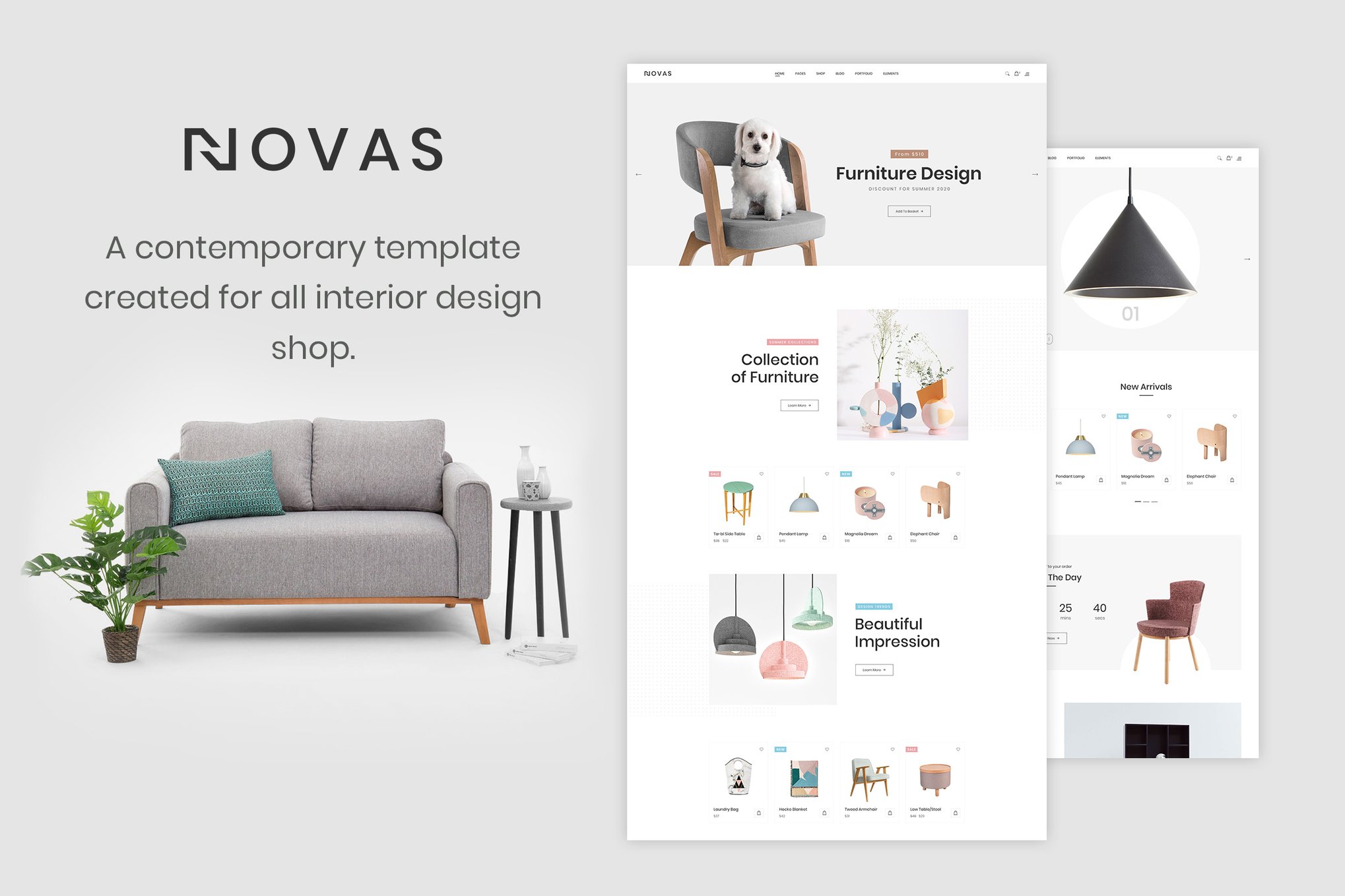 Imagen de portada de Novas | Furniture and Handmade Shop HTML5 Template (plantilla web)