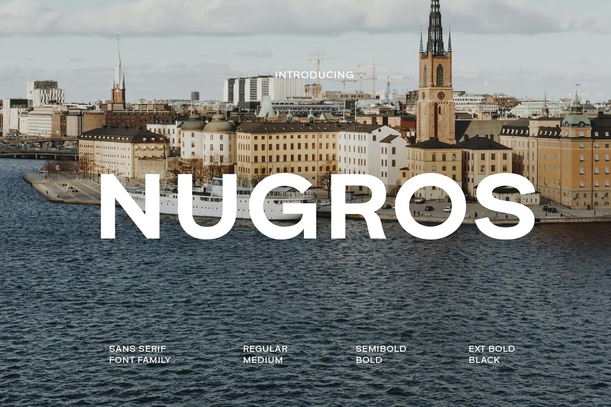 Imagen de portada de Nugros Sans Serif Family (fuente)