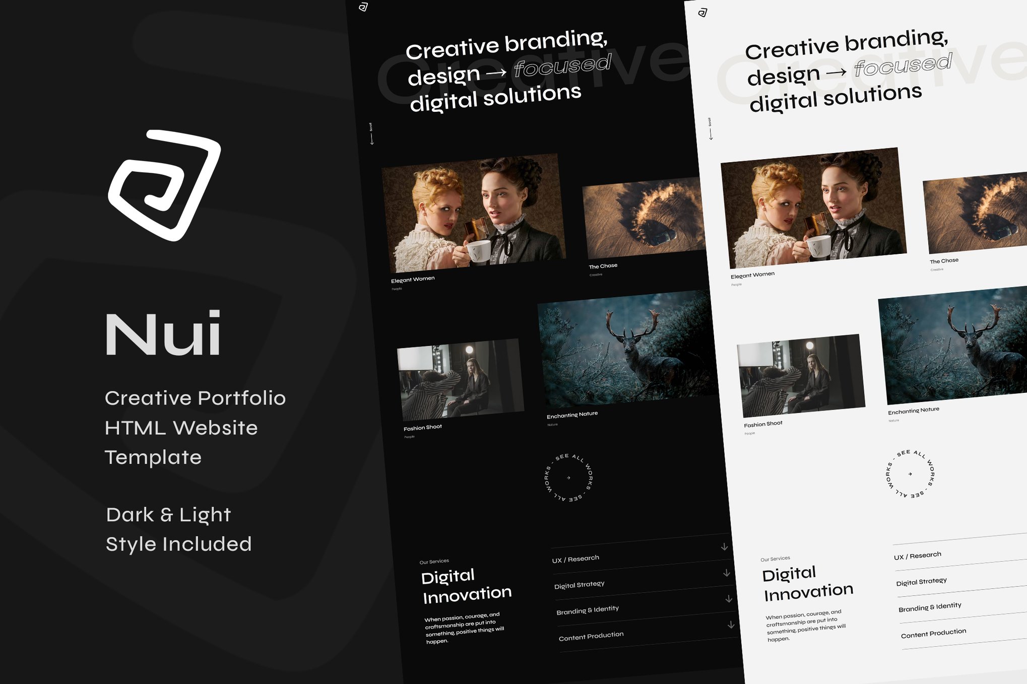 Imagen de portada de Nui - Creative Portfolio HTML Website Template (plantilla web)
