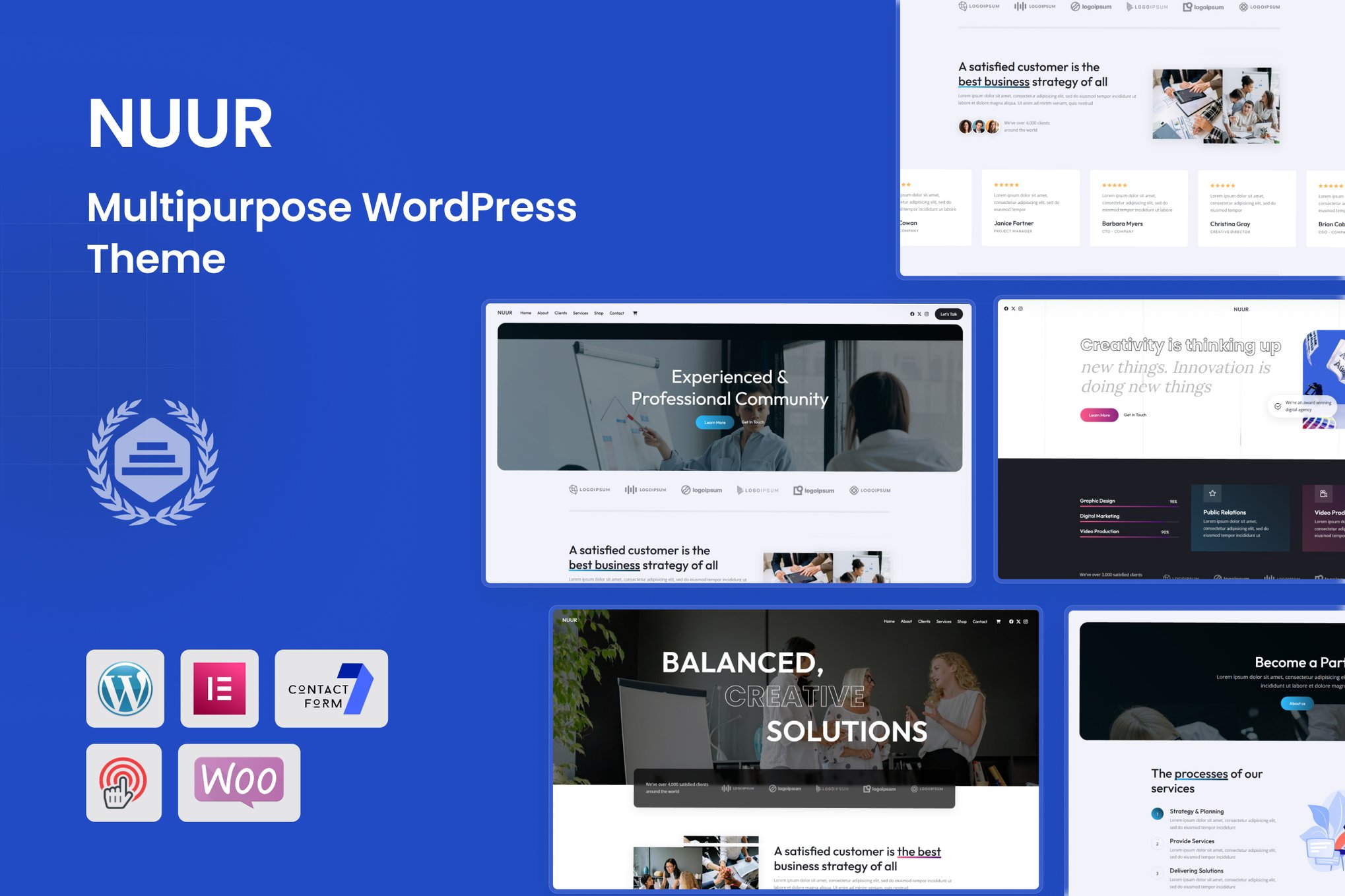 Imagen de portada de Nuur - Multipurpose Creative WordPress Theme (tema)