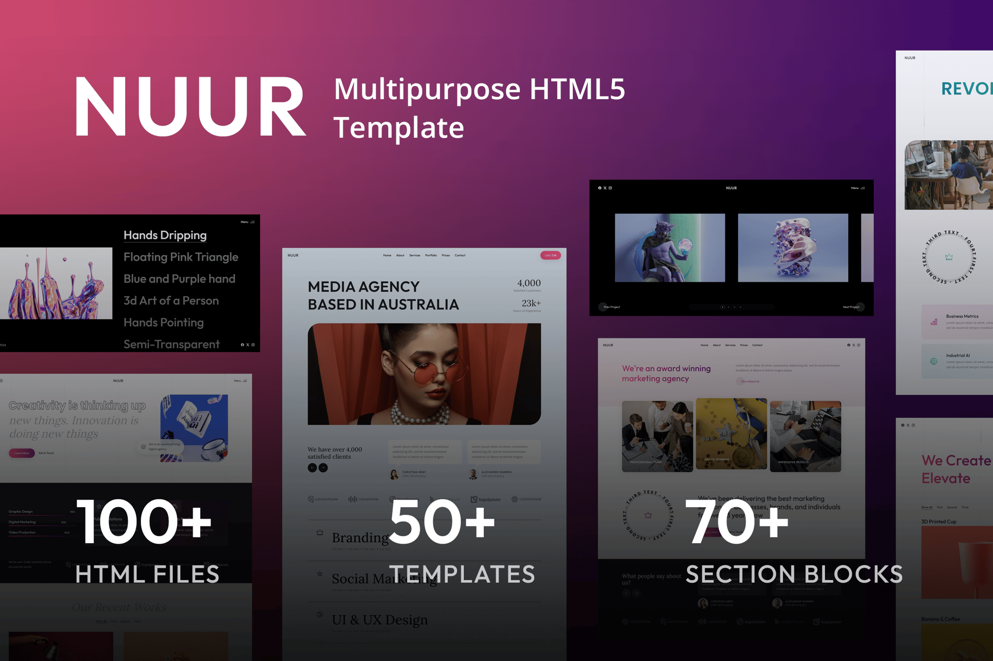 Imagen de portada de Nuur - Multipurpose HTML5 Template (plantilla web)