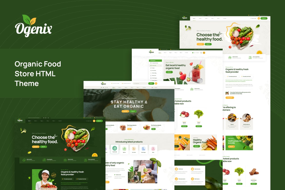 Imagen de portada de Ogenix - Organic Food Store HTML Template (plantilla web)
