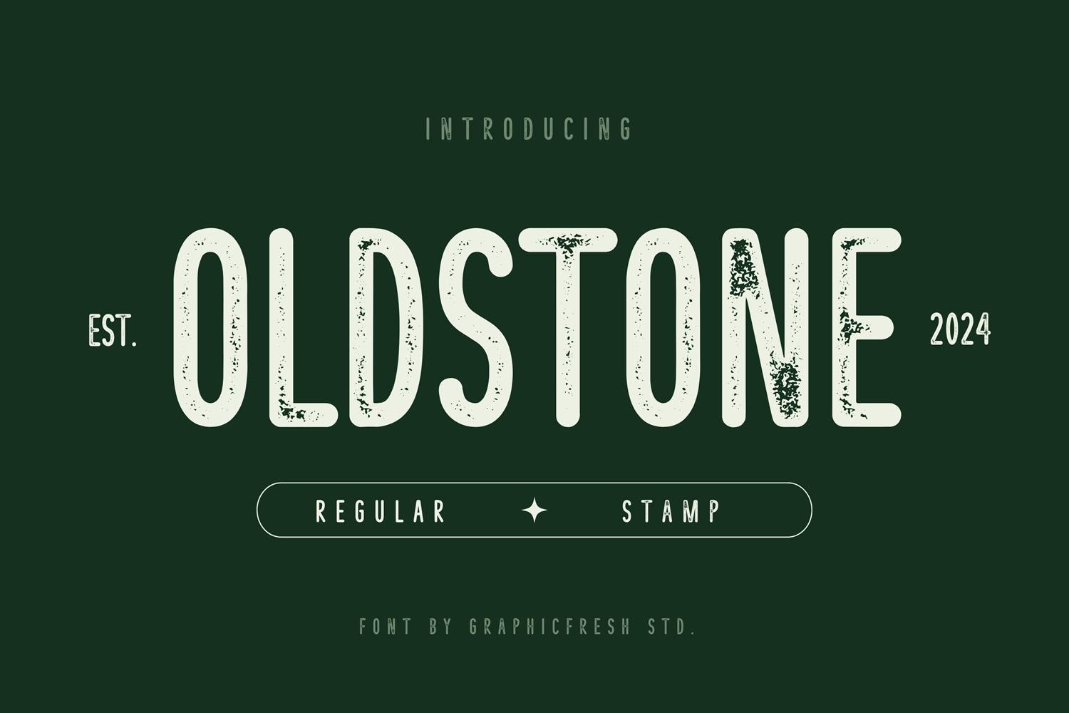 Imagen de portada de Oldstone - The Rounded Letterpress Font (fuente)