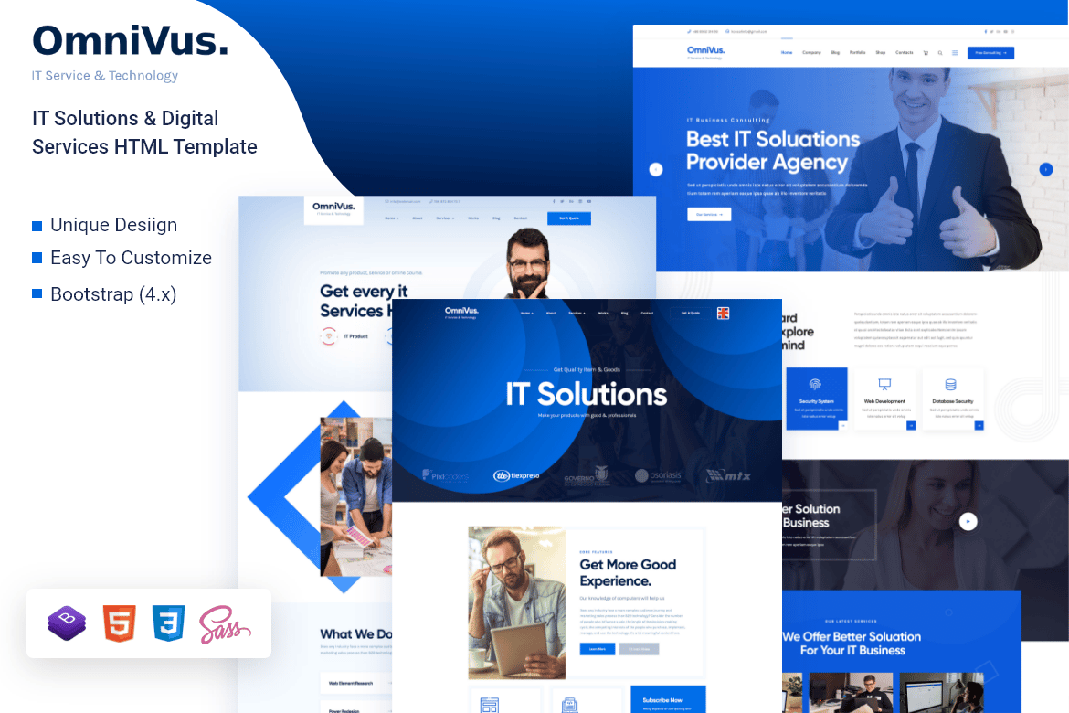 Imagen de portada de Omnivus - IT Solutions & Services HTML Template (plantilla web)