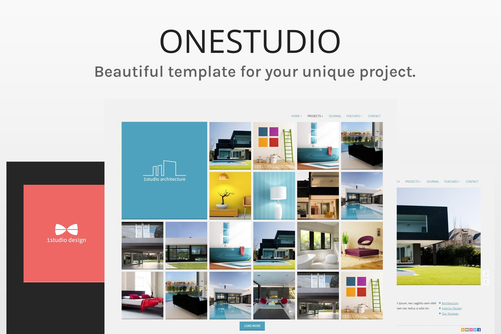 Imagen de portada de OneStudio - Minimal HTML5 Template (plantilla web)