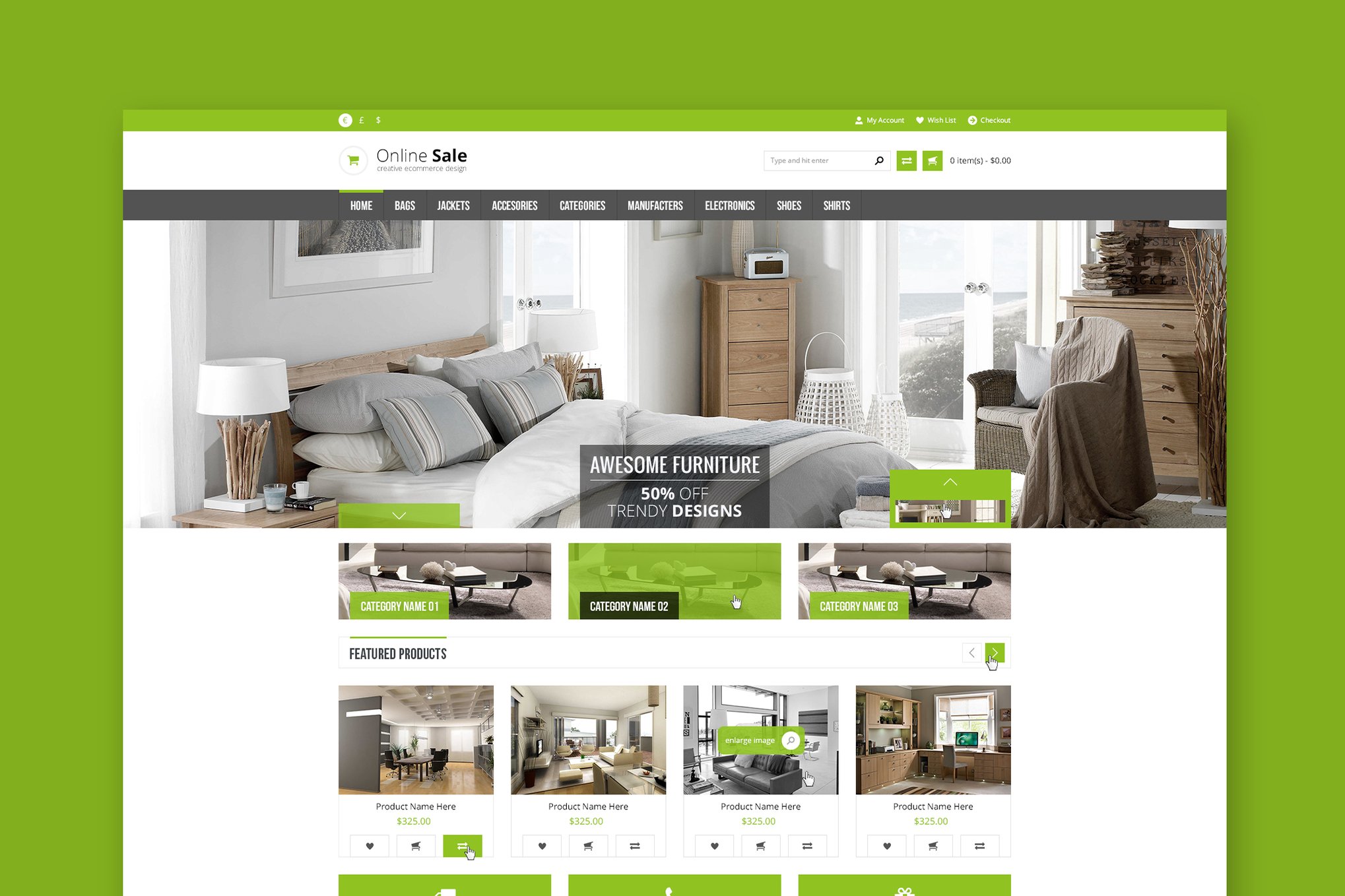 Imagen de portada de Online Sale - Responsive HTML5 eCommerce Template (plantilla web)