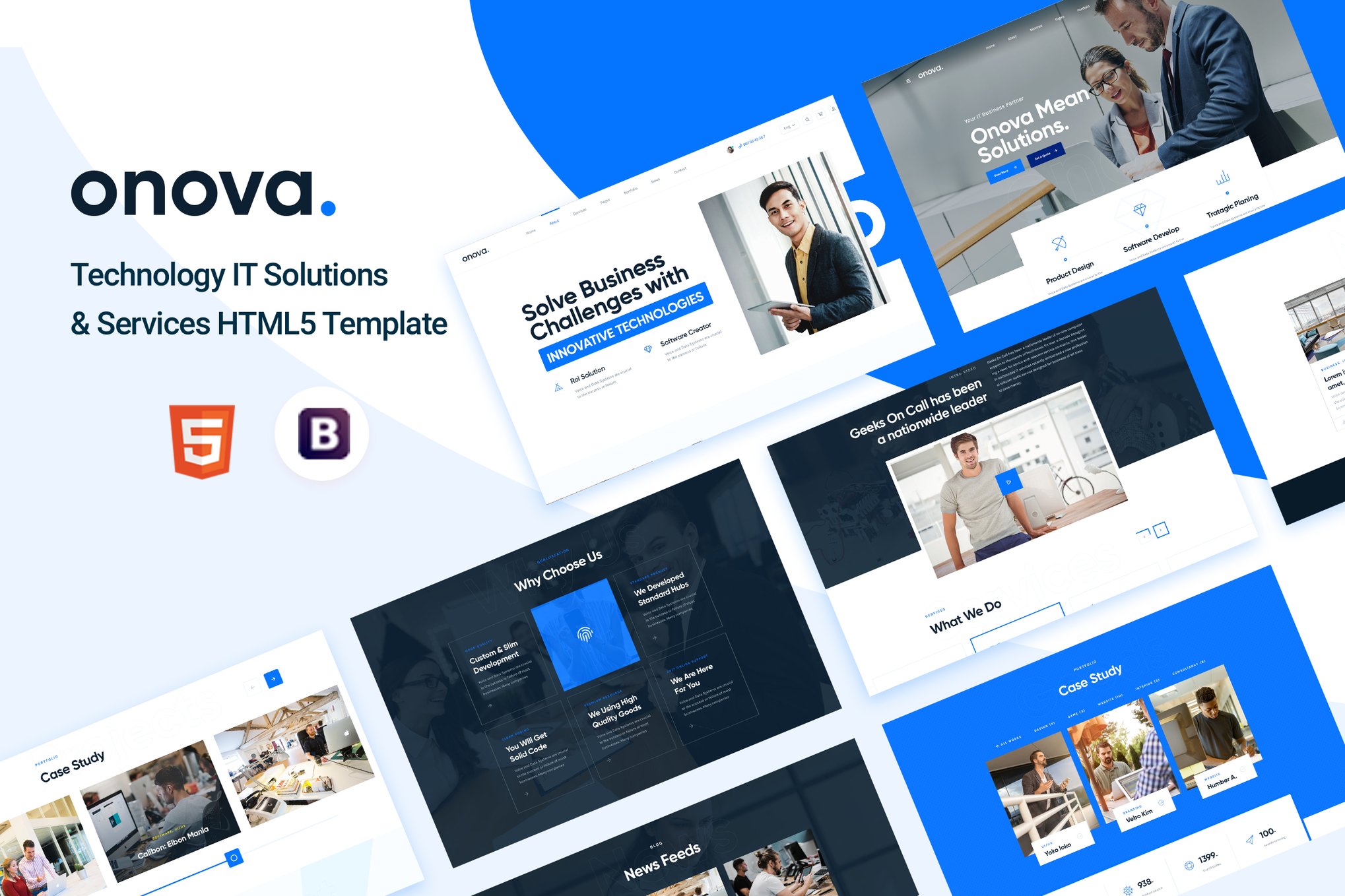 Imagen de portada de Onova - IT Solutions & Services HTML Template (plantilla web)