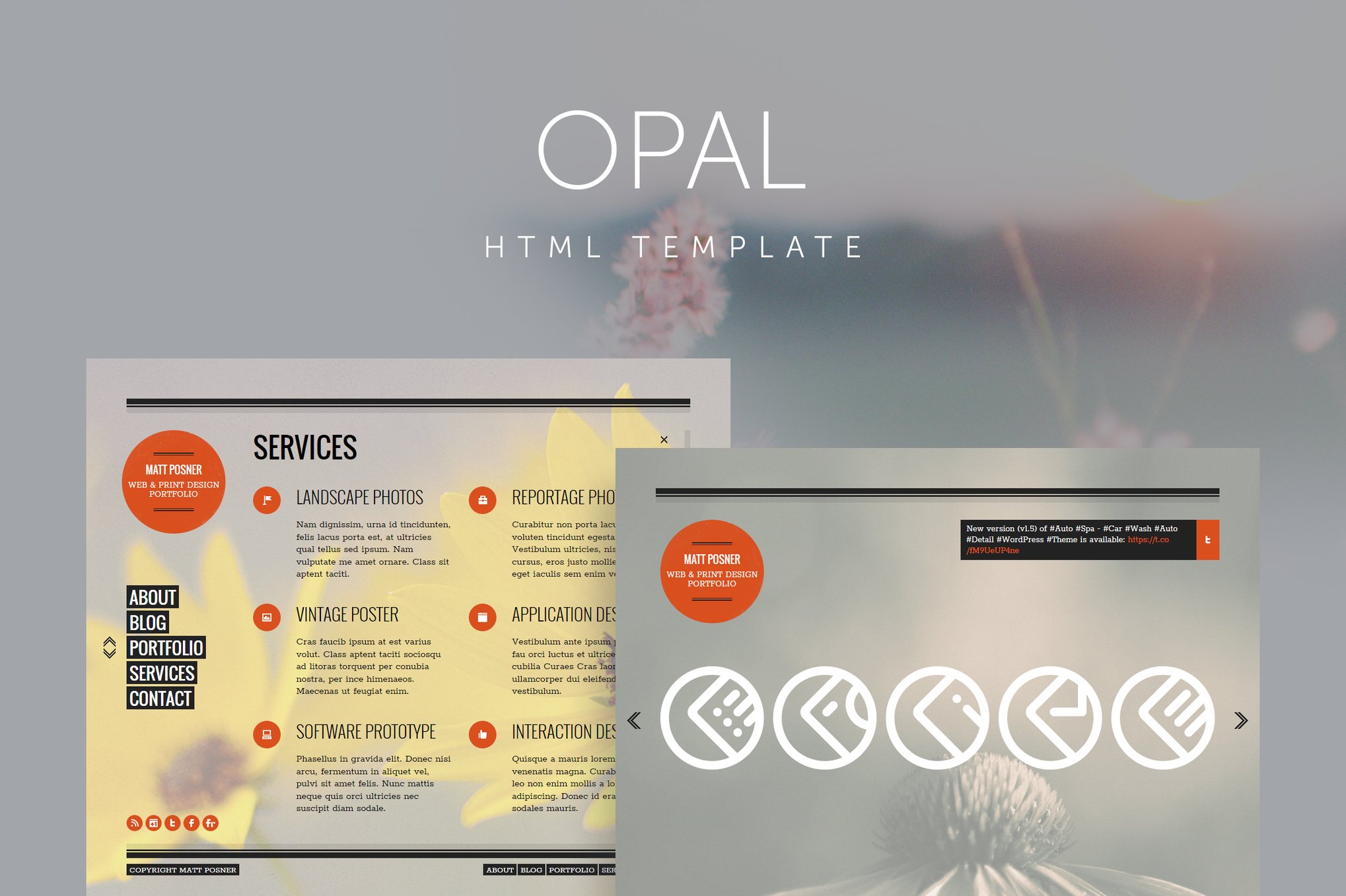 Imagen de portada de Opal - Minimal Portfolio Template (plantilla web)