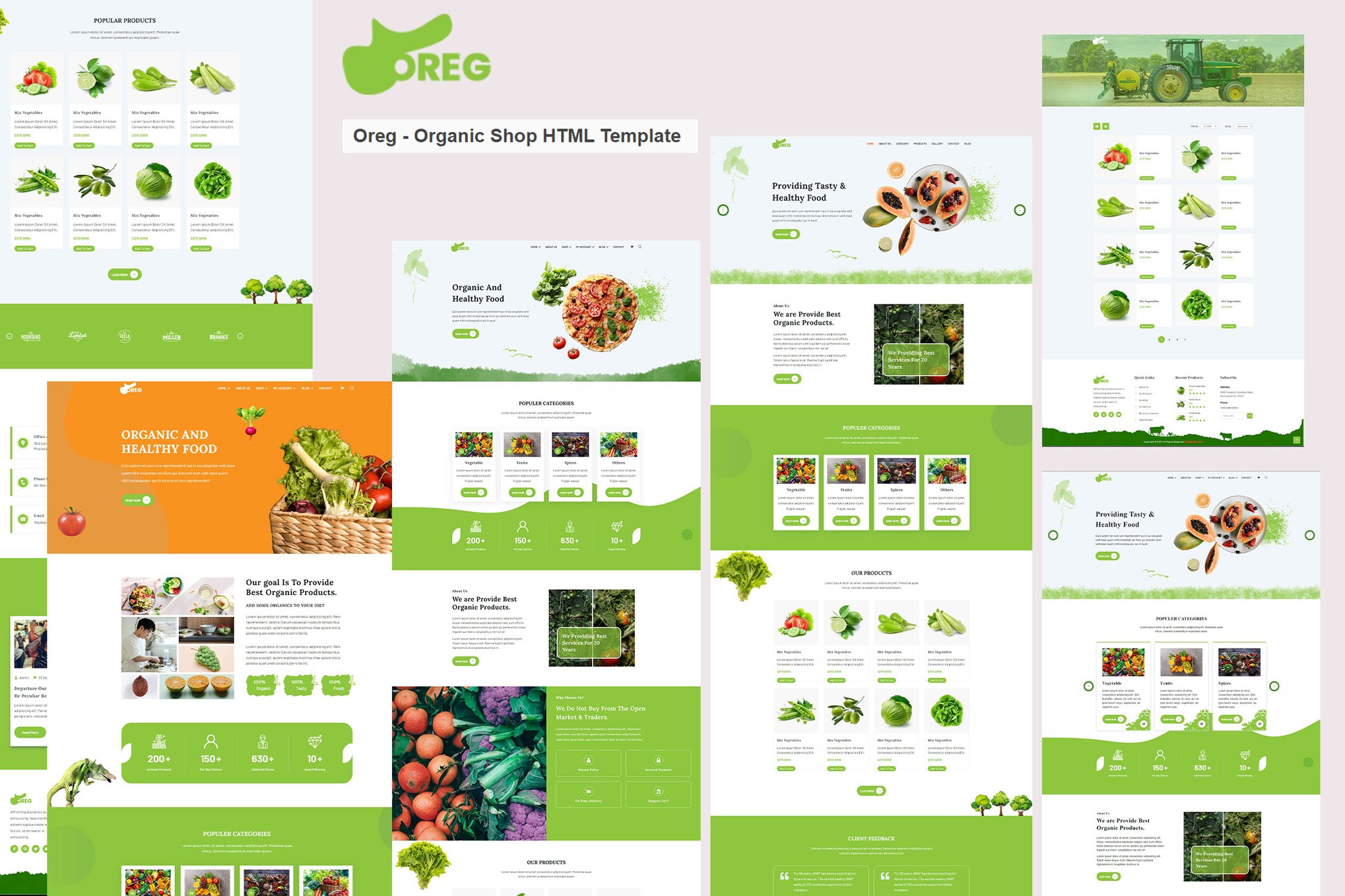 Imagen de portada de Oreg - Organic Shop HTML Template (plantilla web)