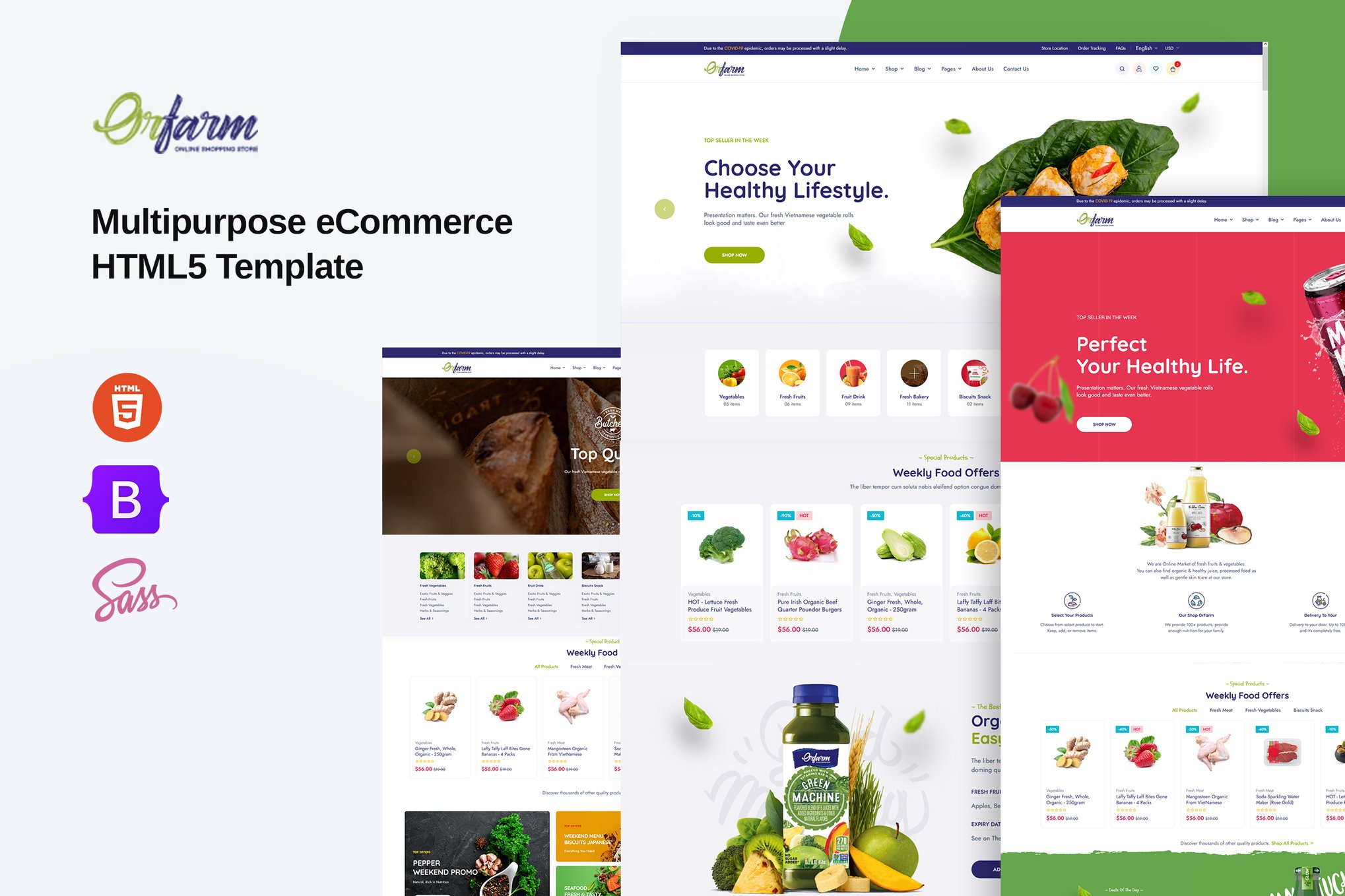 Imagen de portada de Orfarm - Multipurpose eCommerce HTML5 Template (plantilla web)