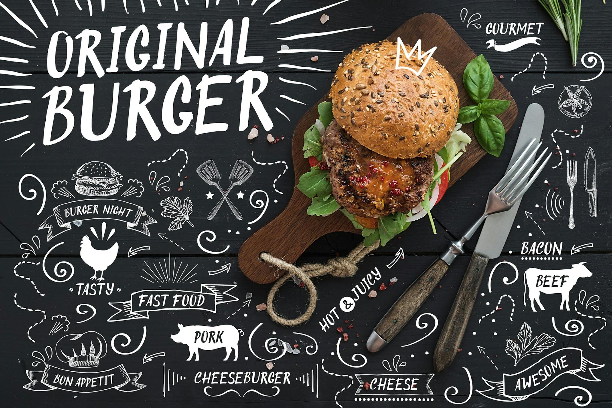 Imagen de portada de Original Burger Font (fuente)
