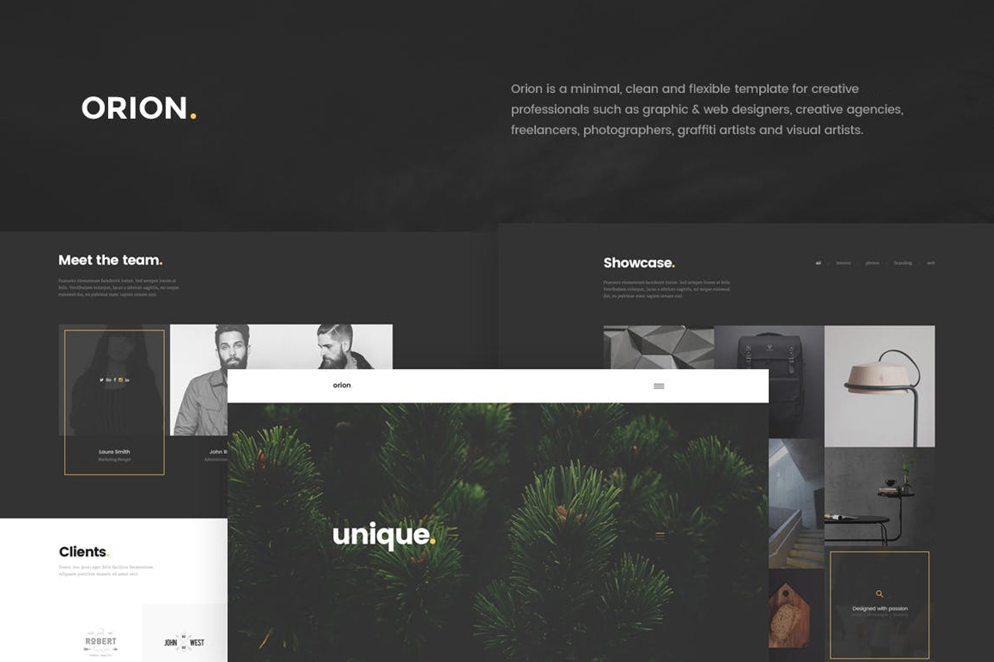 Imagen de portada de Orion - Minimal Portfolio HTML5 Template (plantilla web)