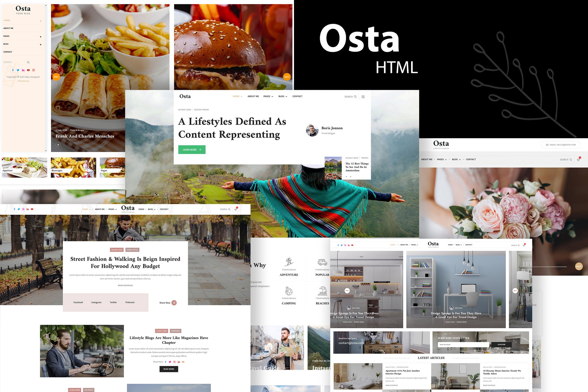 Imagen de portada de Osta - Multi-Purpose Blog HTML Template (plantilla web)