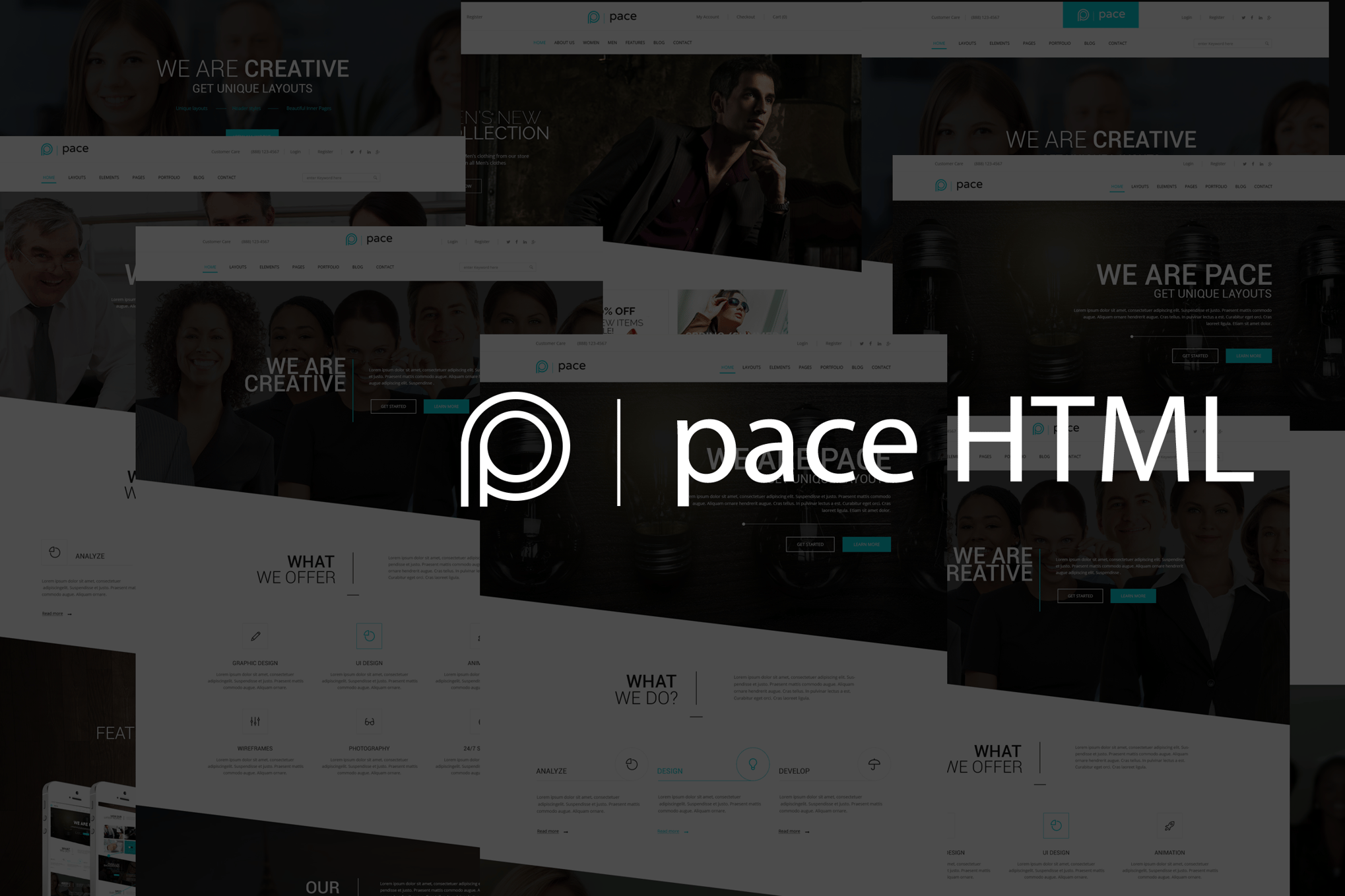 Imagen de portada de Pace - Responsive MultiPurpose HTML5 Template (plantilla web)
