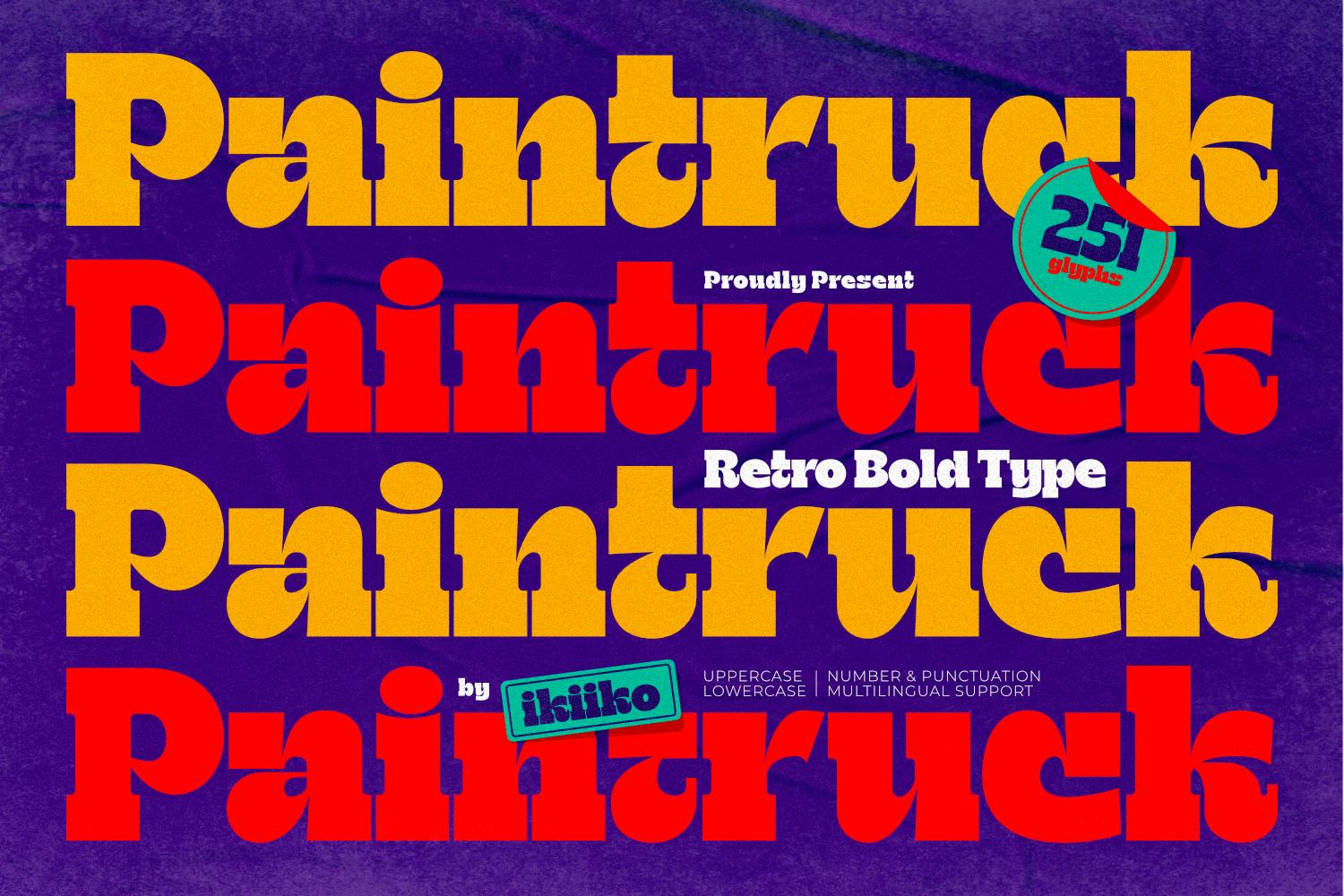 Imagen de portada de Paintruck - Retro Bold Font (fuente)