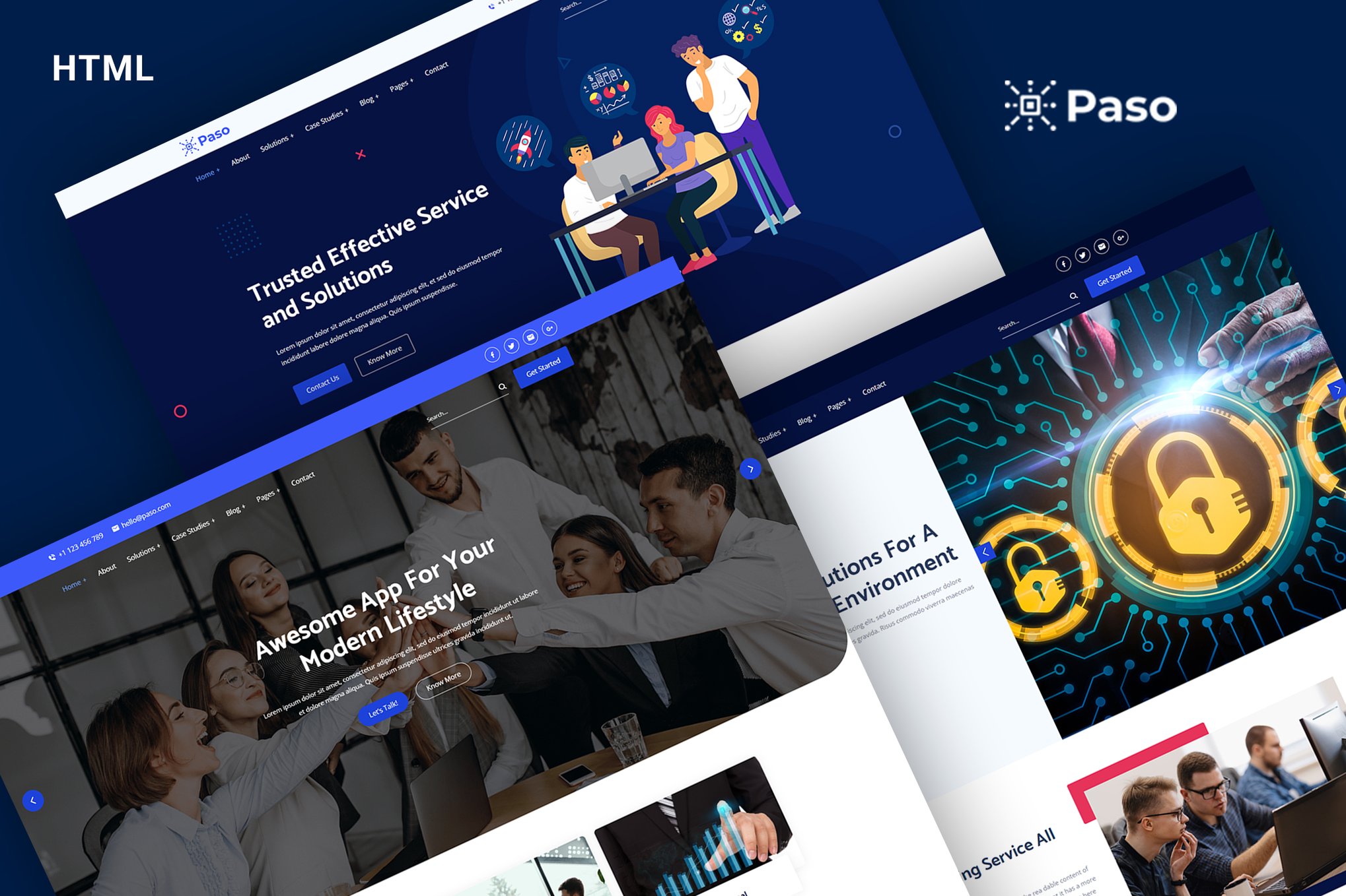Imagen de portada de Paso - IT Solutions & Tech Services HTML Template (plantilla web)