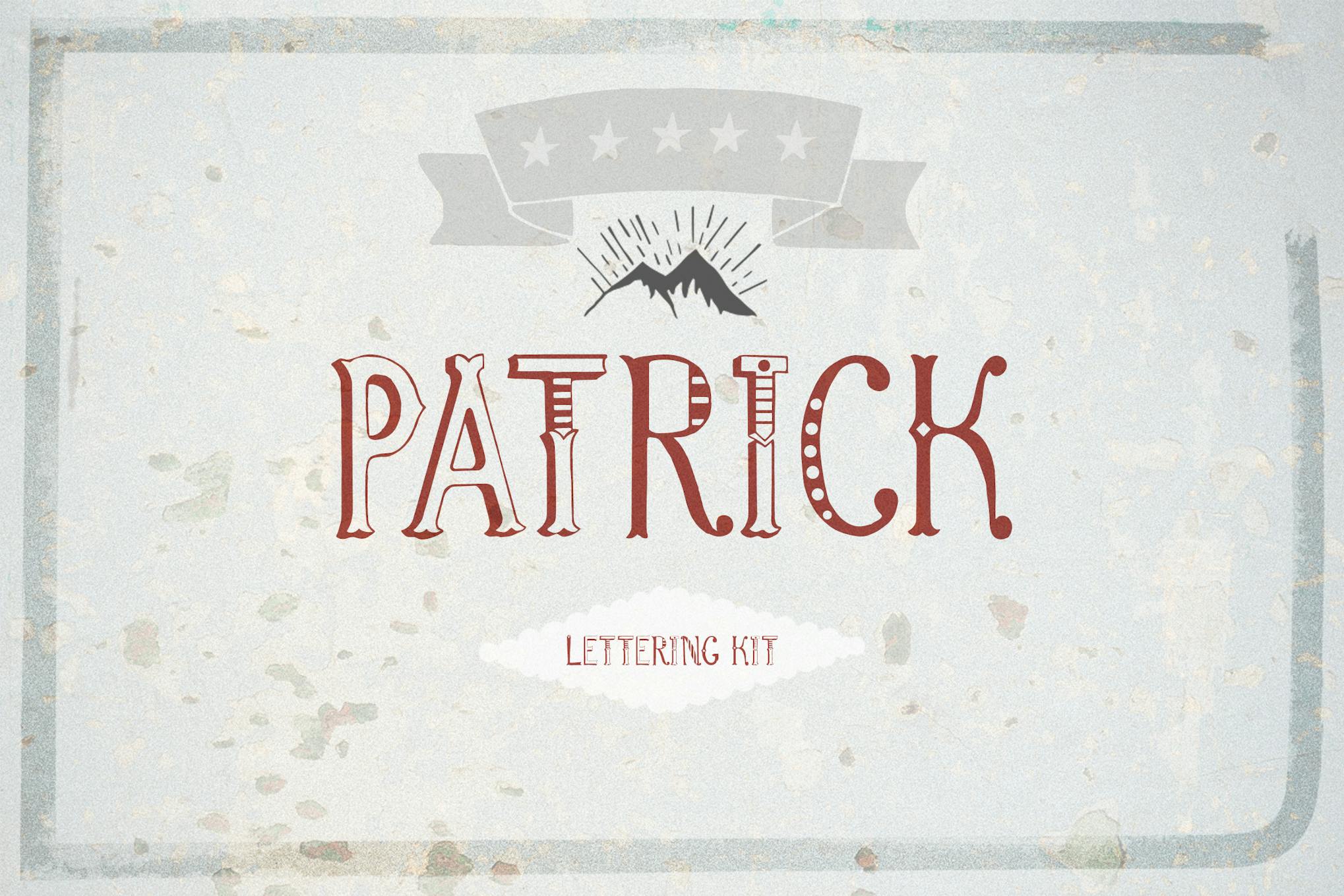 Imagen de portada de Patrick font & Lettering Kit (fuente)