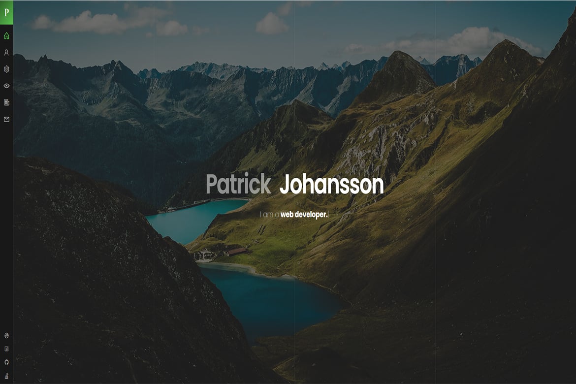 Imagen de portada de Patrick - Tailwind CSS Personal Portfolio Template (plantilla web)