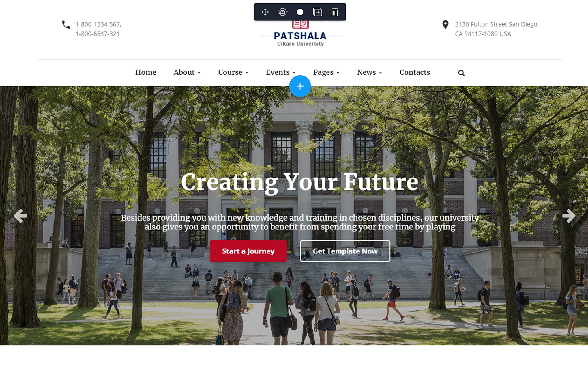 Imagen de portada de Patshala – Education HTML Template with Page Build (plantilla web)