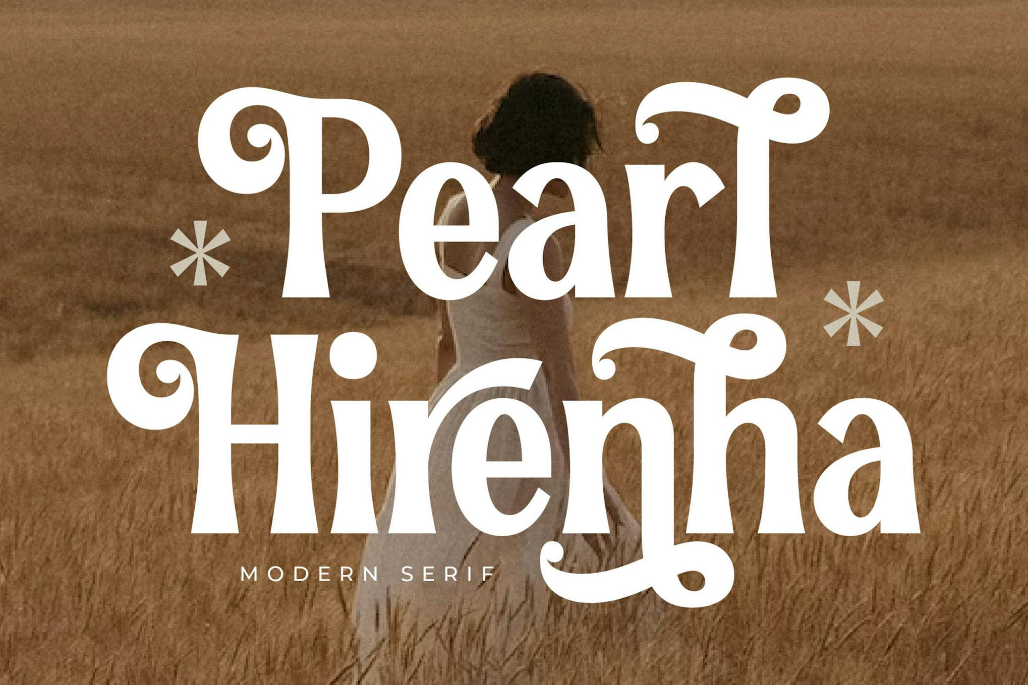 Imagen de portada de Pearl Hirenha Modern Serif Font (fuente)