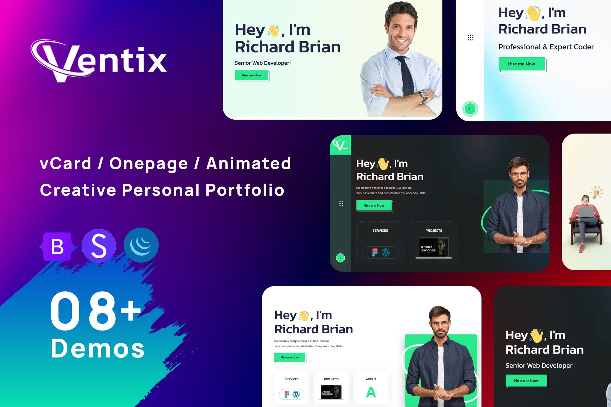 Imagen de portada de Personal Portfolio Resume Template (plantilla web)