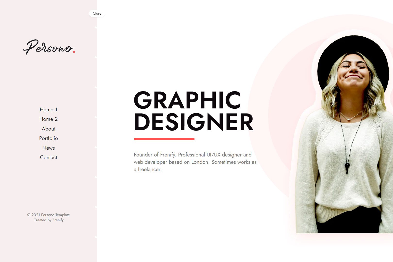 Imagen de portada de Persono | Personal HTML Template (plantilla web)