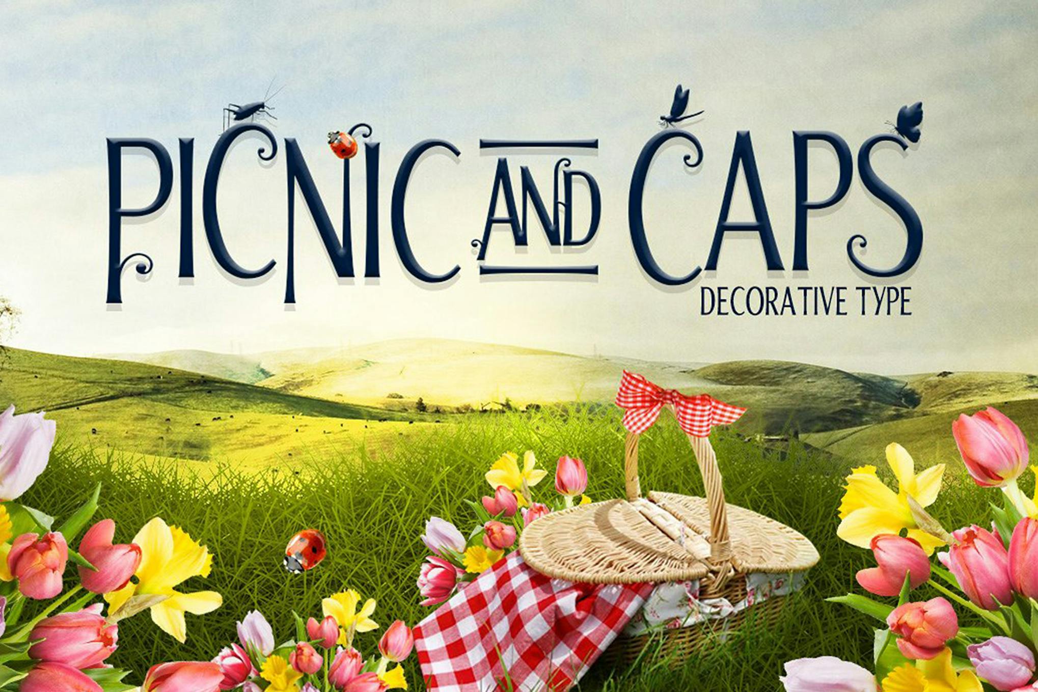 Imagen de portada de Picnic Caps Font (fuente)