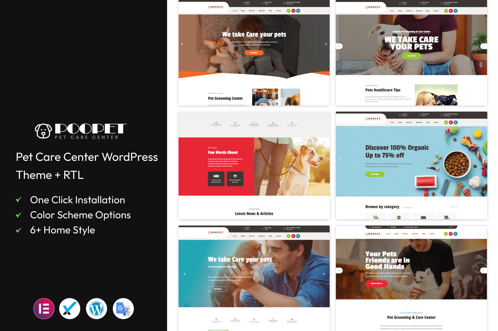 Imagen de portada de Poopet - Pet Care Center WordPress Theme (tema)