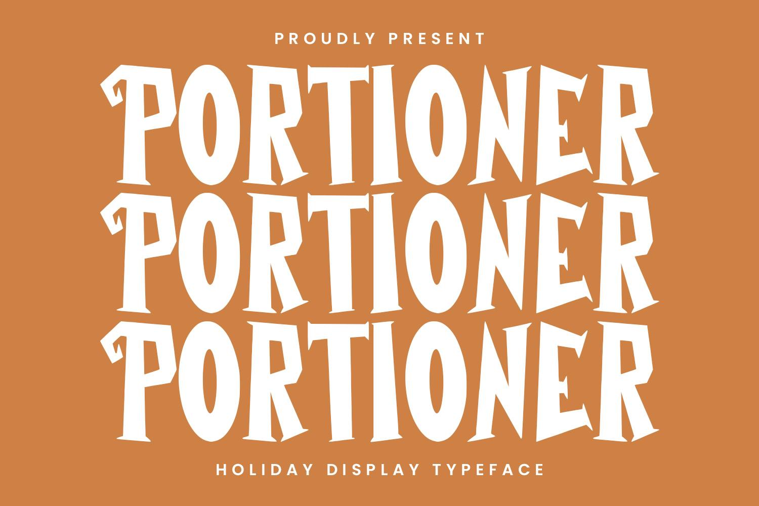 Imagen de portada de Portioner Holiday Display Typeface (fuente)