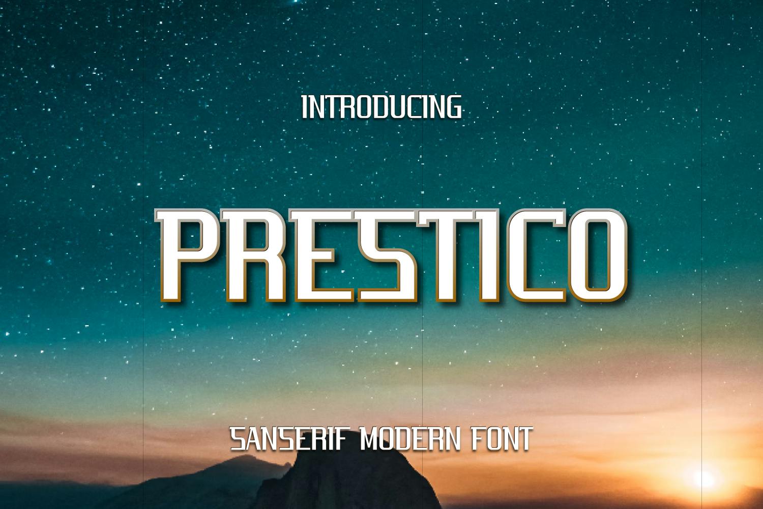 Imagen de portada de Prestico Font Sanserif (fuente)