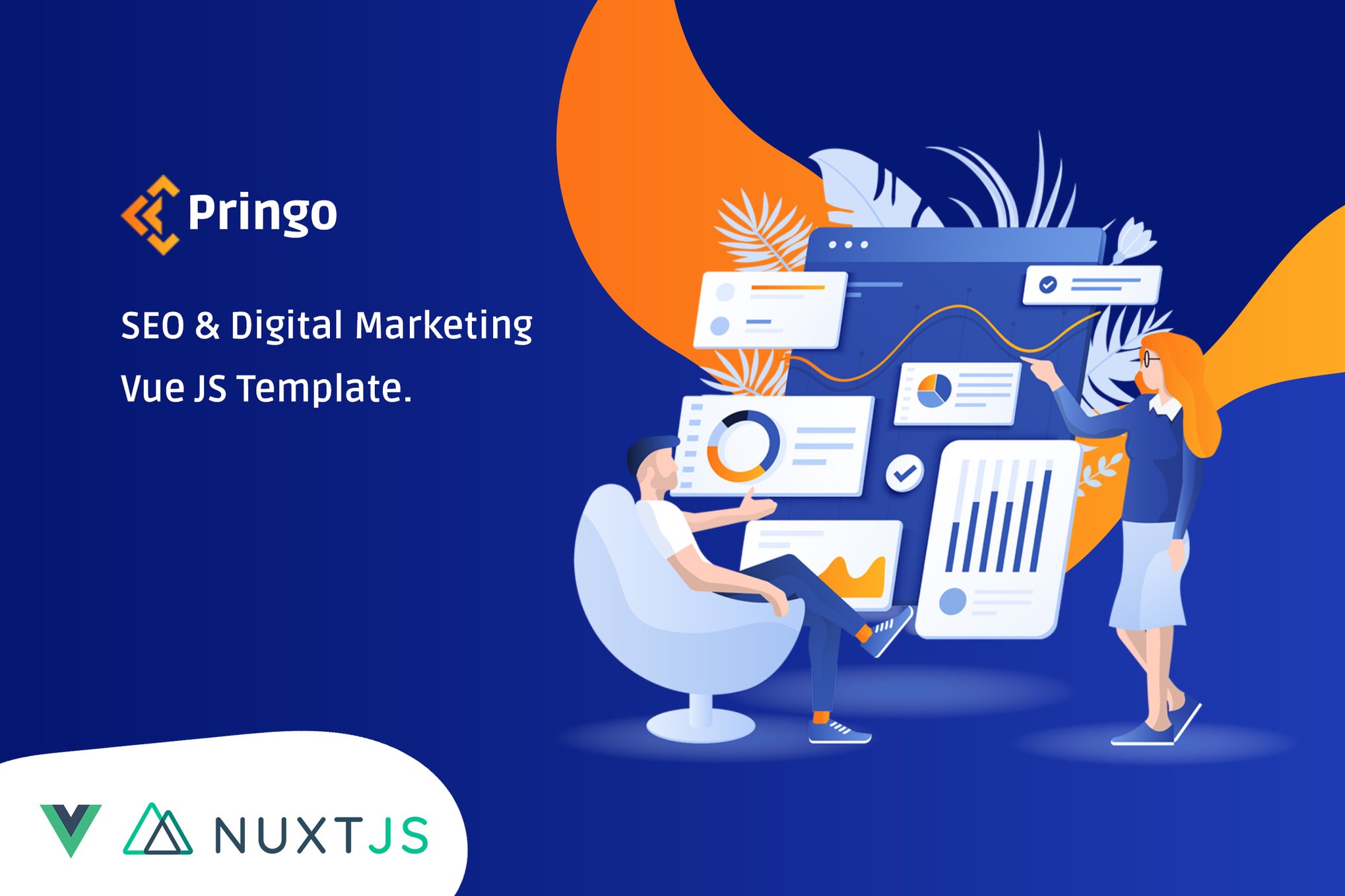Imagen de portada de Pringo - Digital Marketing Vue JS Template (plantilla web)