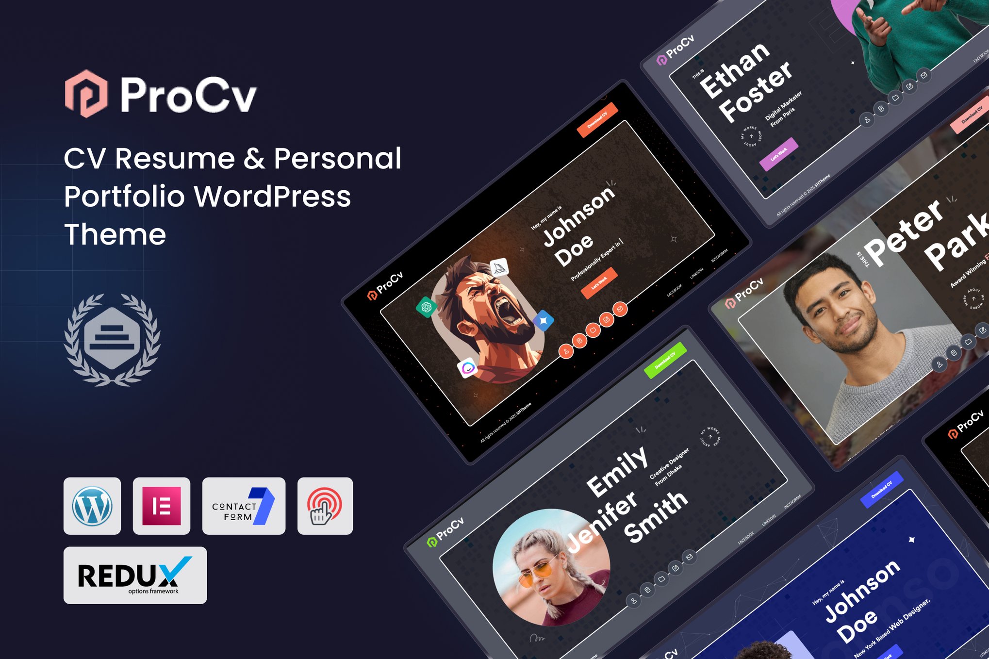 Imagen de portada de ProCv - CV Resume & Personal Portfolio WordPress (tema)