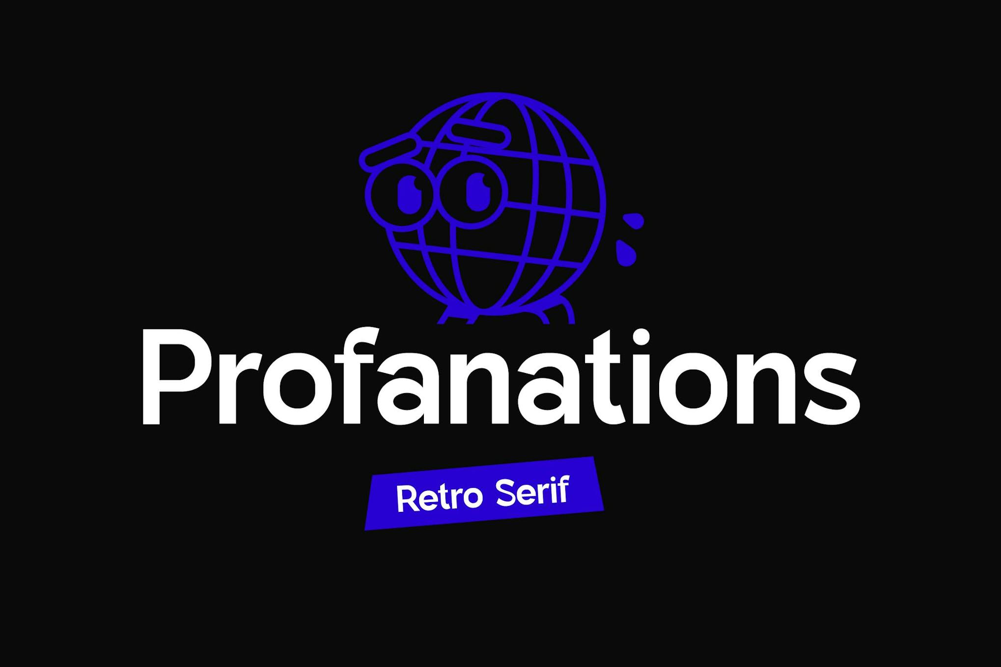 Imagen de portada de Profanations Retro Sans Serif Font Family (fuente)