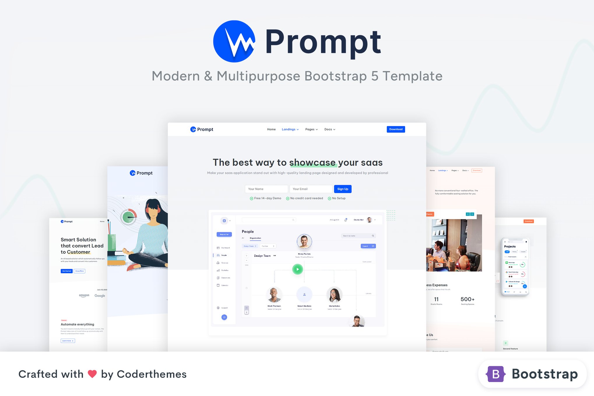Imagen de portada de Prompt - Modern & Multipurpose Bootstrap Template (plantilla web)