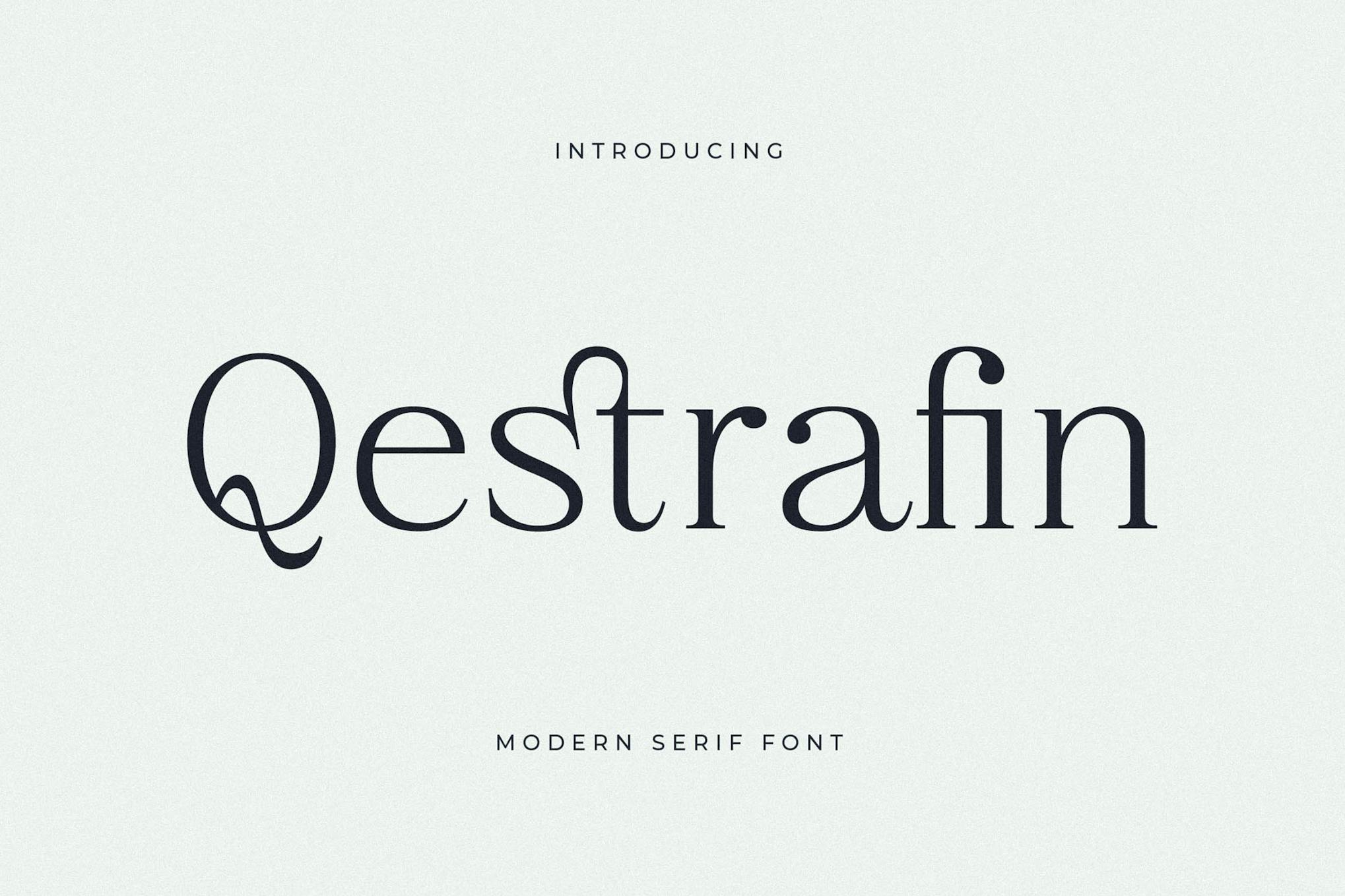 Imagen de portada de Qestrafin Modern Serif Font (fuente)