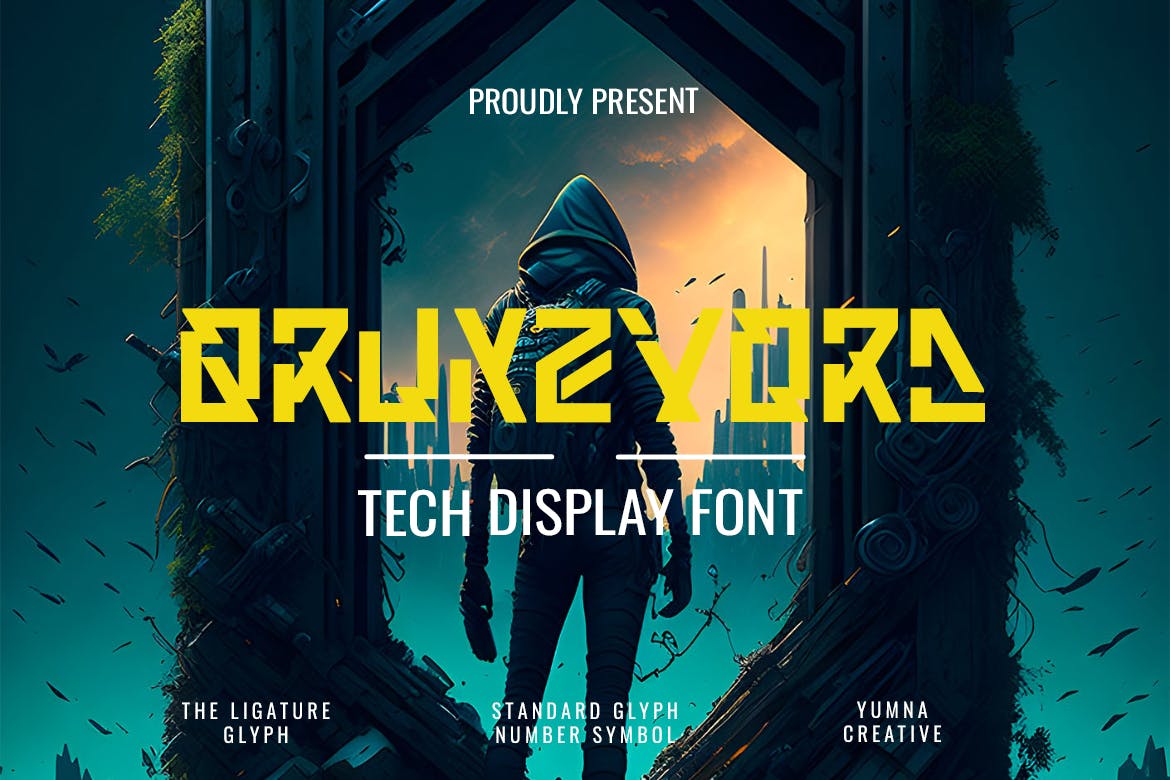 Imagen de portada de Qrunzvord - Tech Font (fuente)