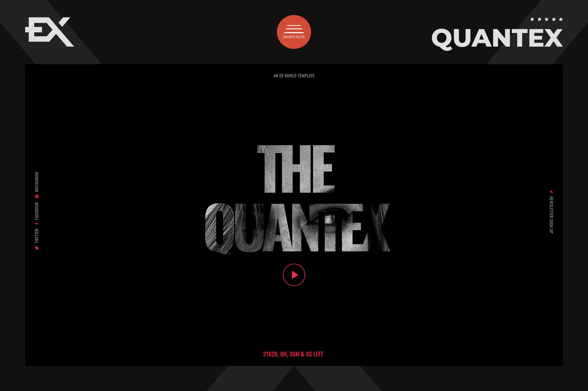 Imagen de portada de Quantex - Creative Coming Soon Template (plantilla web)
