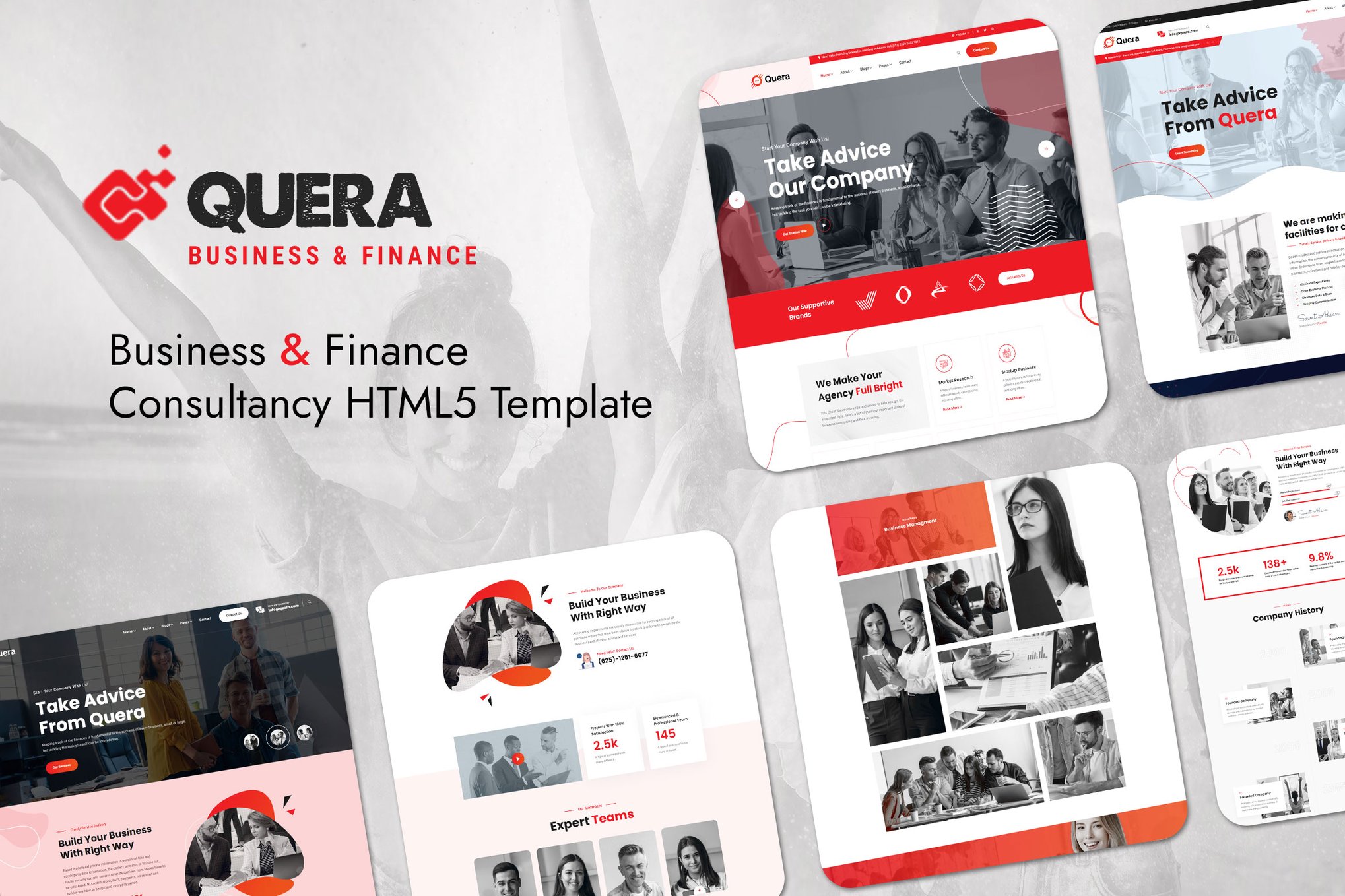 Imagen de portada de Quera – Business & Finance Consultancy HTML5 (plantilla web)