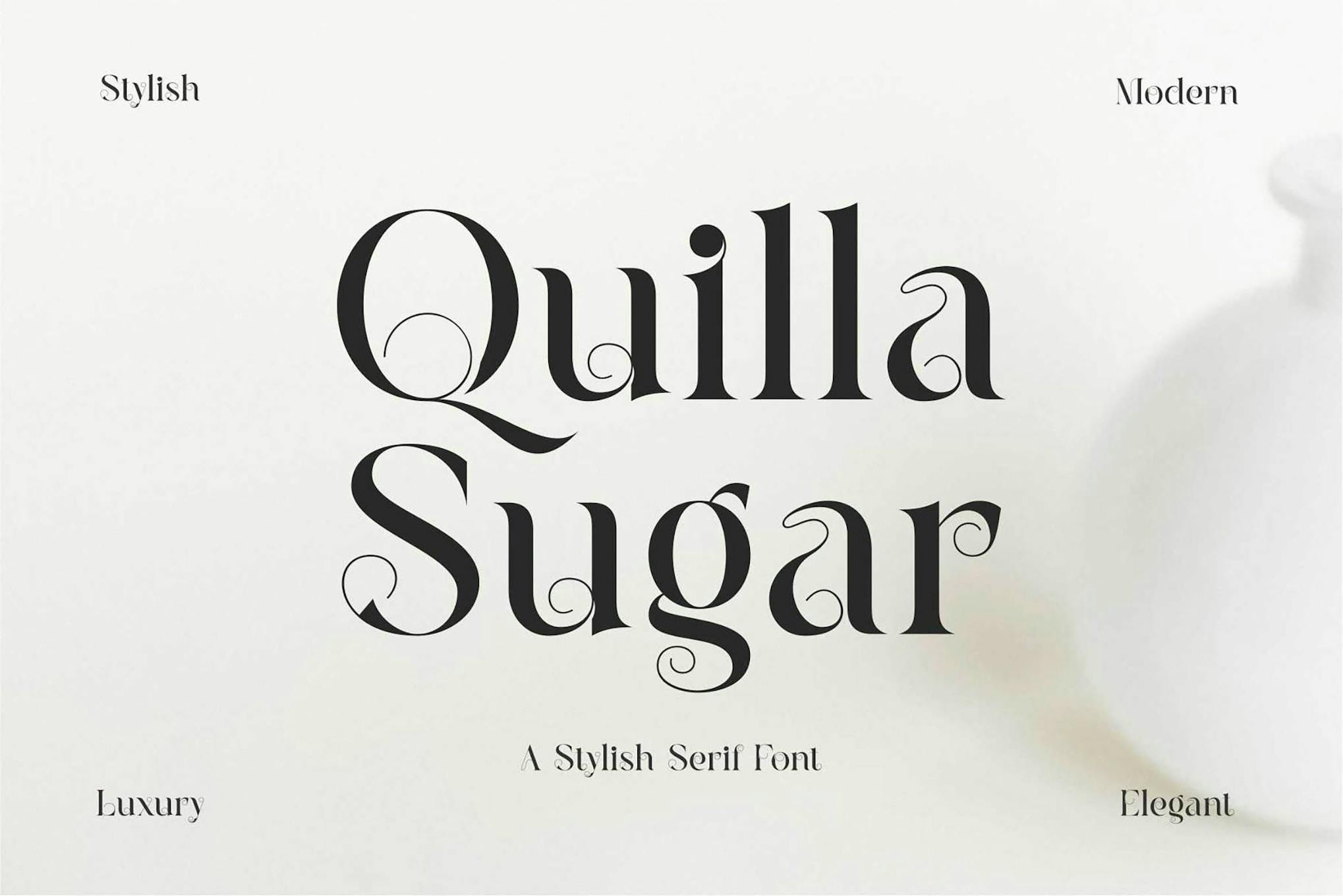 Imagen de portada de Quilla Sugar Stylish Serif Font (fuente)